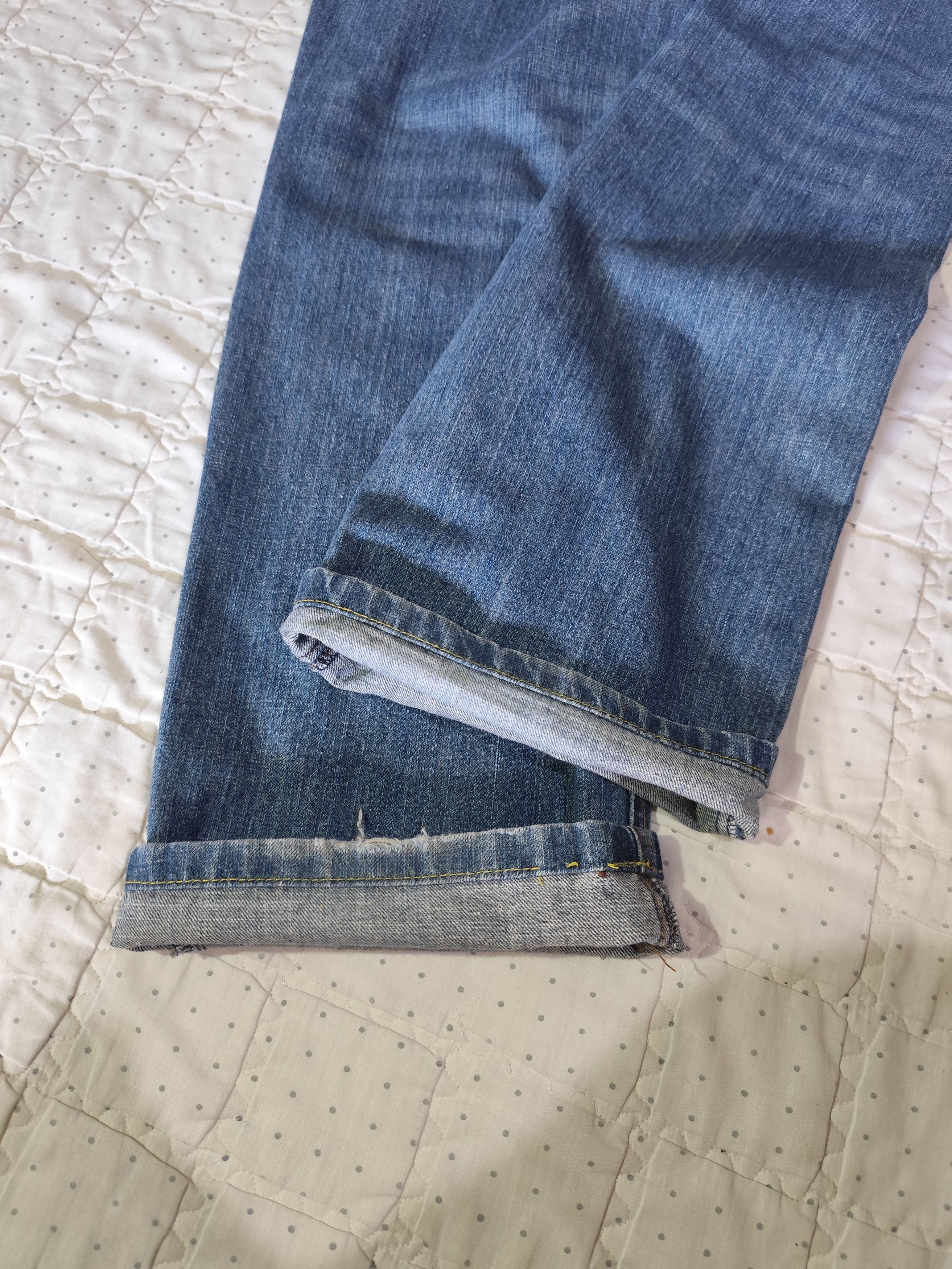 Japanese Brand Vintage Bodymaker Loose Washed Denim J018 Size 31" - 16 Thumbnail
