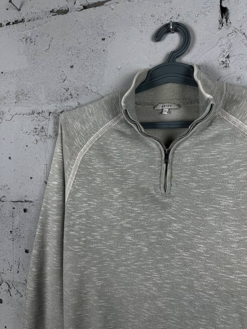 Reiss Reiss Green 1/3 Zip Cotton Ocean Blue Sweater Size US L / EU 52-54 / 3 - 3 Thumbnail