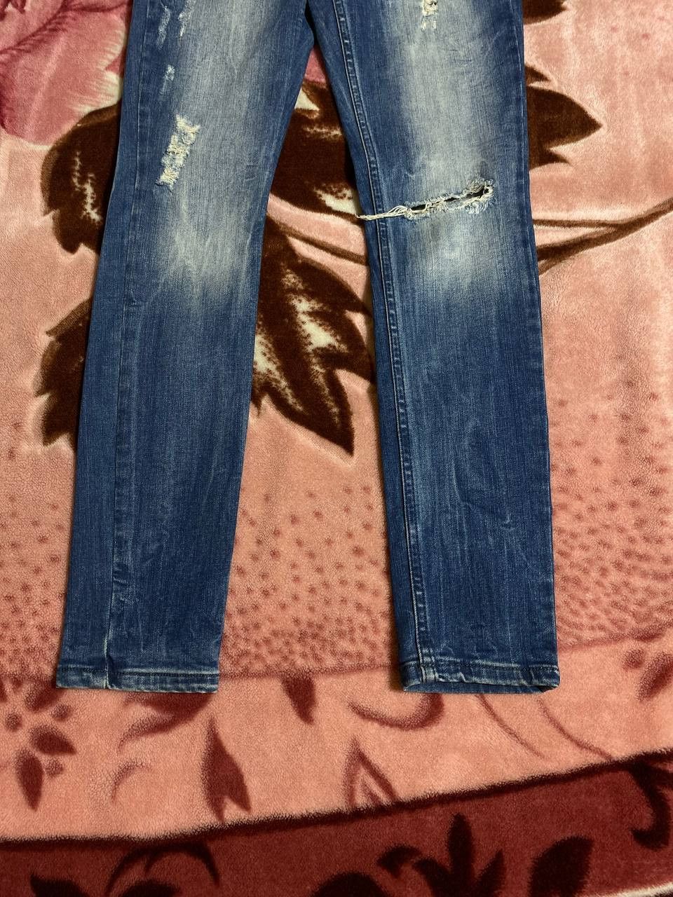 Philipp Plein Vintage Skull Denim Philipp Plein Distressed Fabric Style Size US 27 - 18 Thumbnail