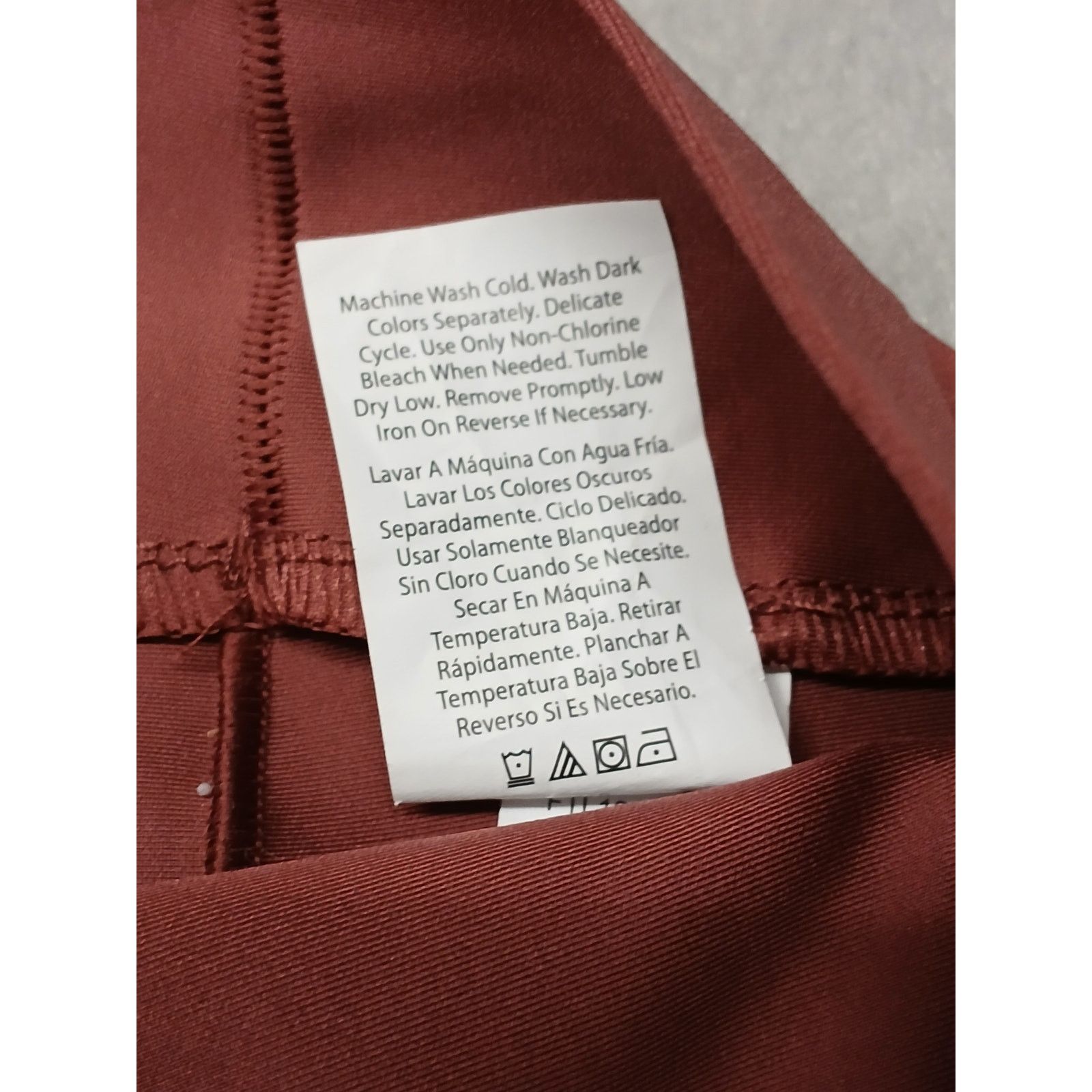 Avia Avia (M 8-10) Maroon Women's Stretch Workout Leggings Size 24" / US 00 / IT 34 - 10 Thumbnail