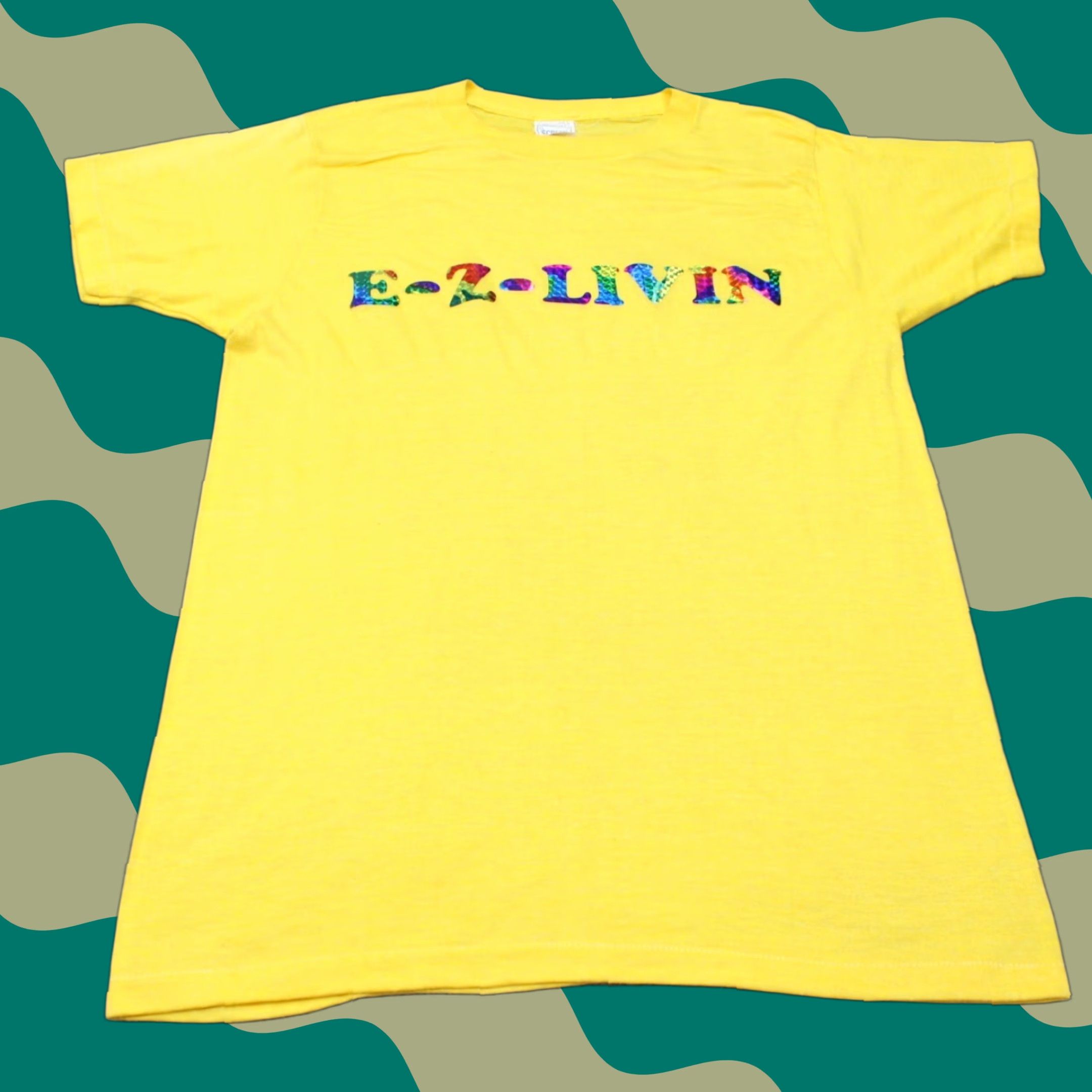 Vintage VINTAGE Screen Stars Shirt Womens Large Yellow EZ Livin Short Sleeve STARS Size L / US 10 / IT 46 - 1 Thumbnail