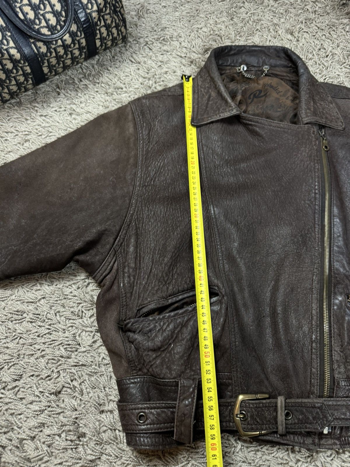 Vintage Vintage leather bomber jacket 90s original retro casual item Size US M / EU 48-50 / 2 - 5 Thumbnail