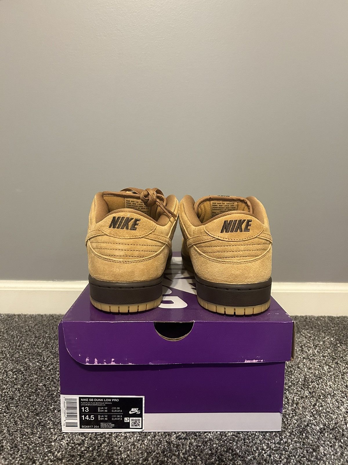 Nike Nike SB Dunk Low Wheat Size US 13 / EU 46 - 3 Thumbnail