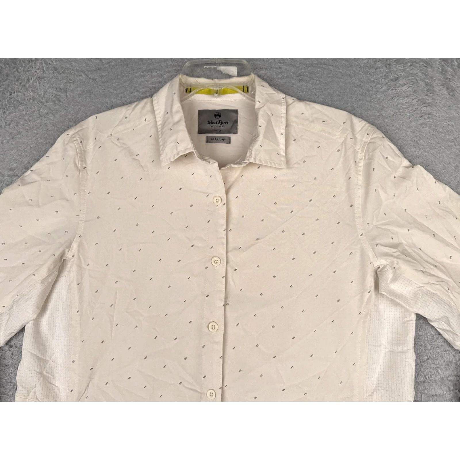 Vintage Wind River Shirt Women Large White No Fly Zone Long Sleeve Button Up Outdoor Size L / US 10 / IT 46 - 4 Thumbnail