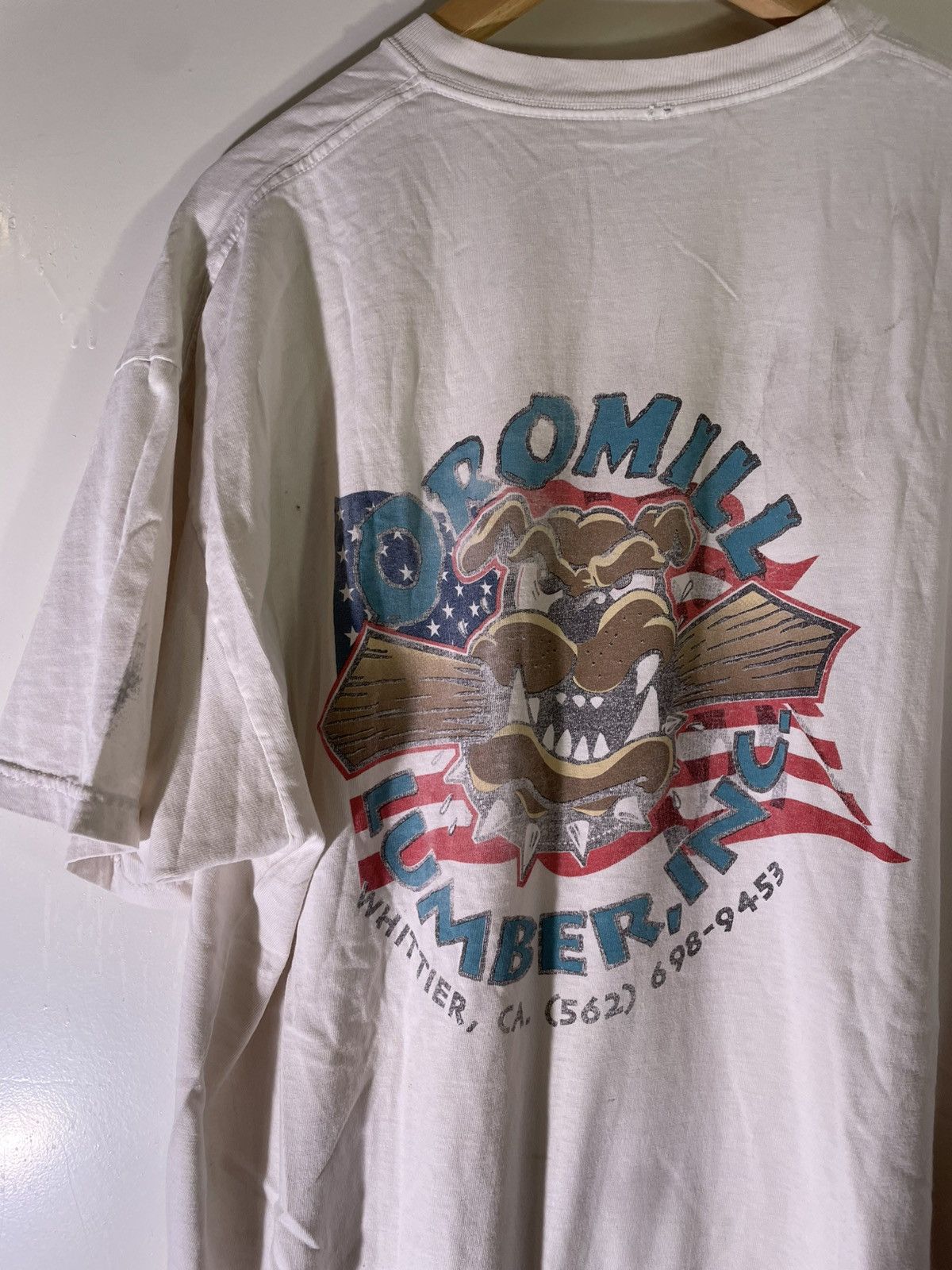 Vintage 90’s 2000’s Y2K VTG Vintage Oromill Lumber Bulldog T Shirt Size US XL / EU 56 / 4 - 3 Thumbnail