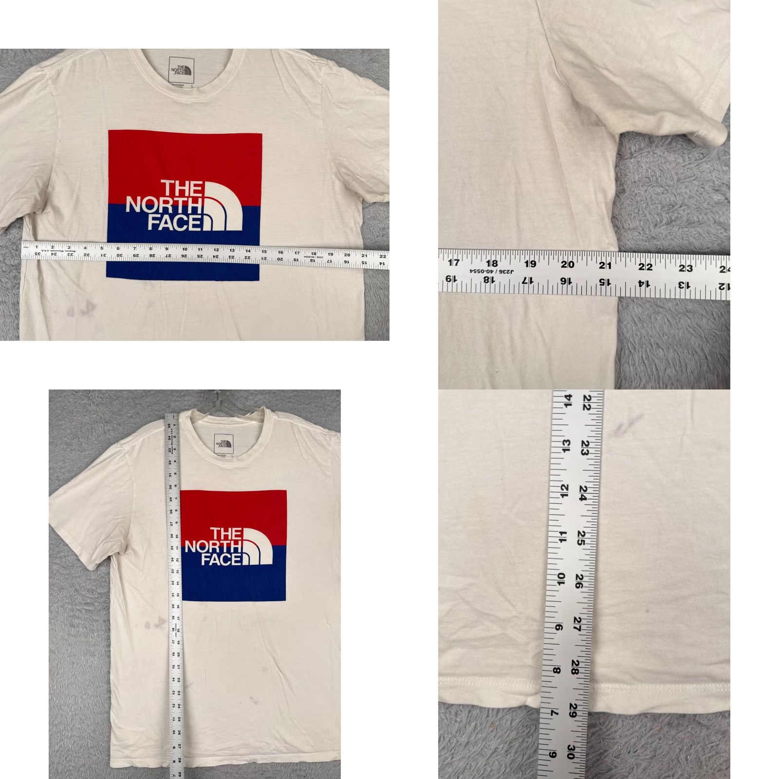 The North Face The North Face Shirt Men Large White Short Sleeve Crew Cotton Breathable Logo Size US L / EU 52-54 / 3 - 8 Thumbnail