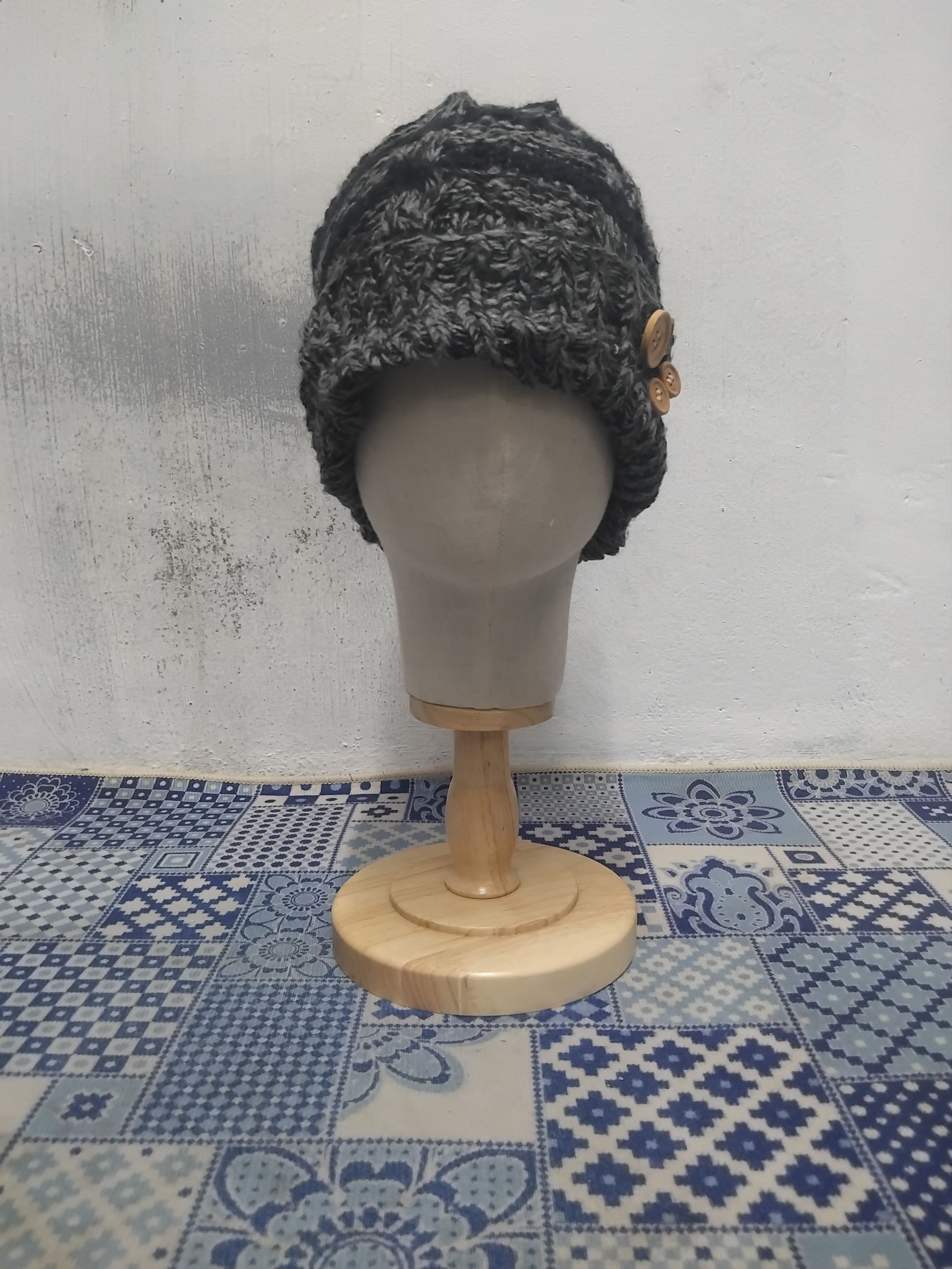PPFM Stripe gothic style button Beanie Size ONE SIZE - 5 Thumbnail