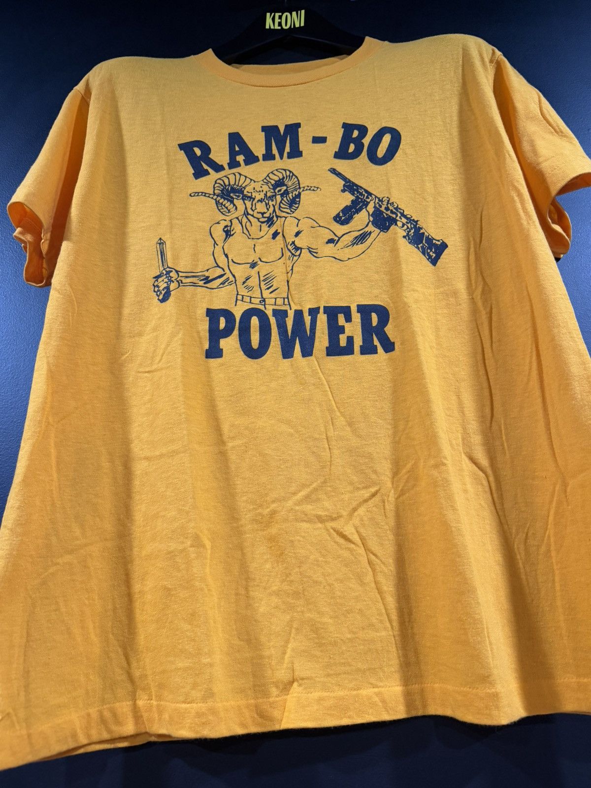 Vintage 1980s Vintage Ram Single Stitch Rare Cult Grunge Gun Tee XL Size US XL / EU 56 / 4 - 5 Thumbnail