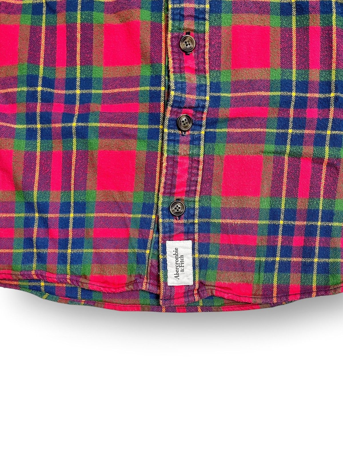 Abercrombie & Fitch × Vintage Y2K Abercrombie & Fitch Double Pocket Plaid Flannel Size US M / EU 48-50 / 2 - 5 Thumbnail