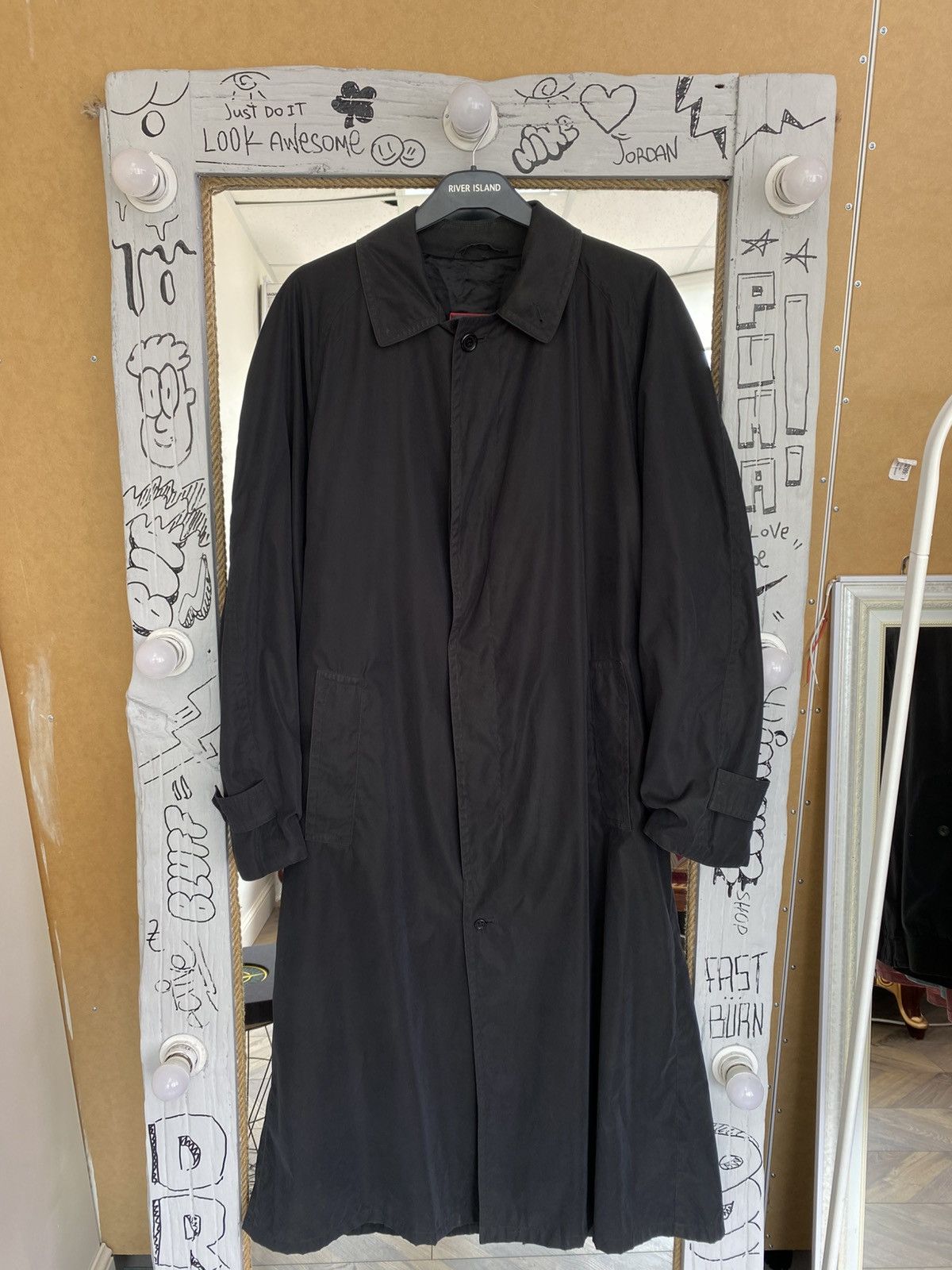 Herno Herno 90S Light Black Trench Coat Vintage Size US L / EU 52-54 / 3 - 2 Thumbnail