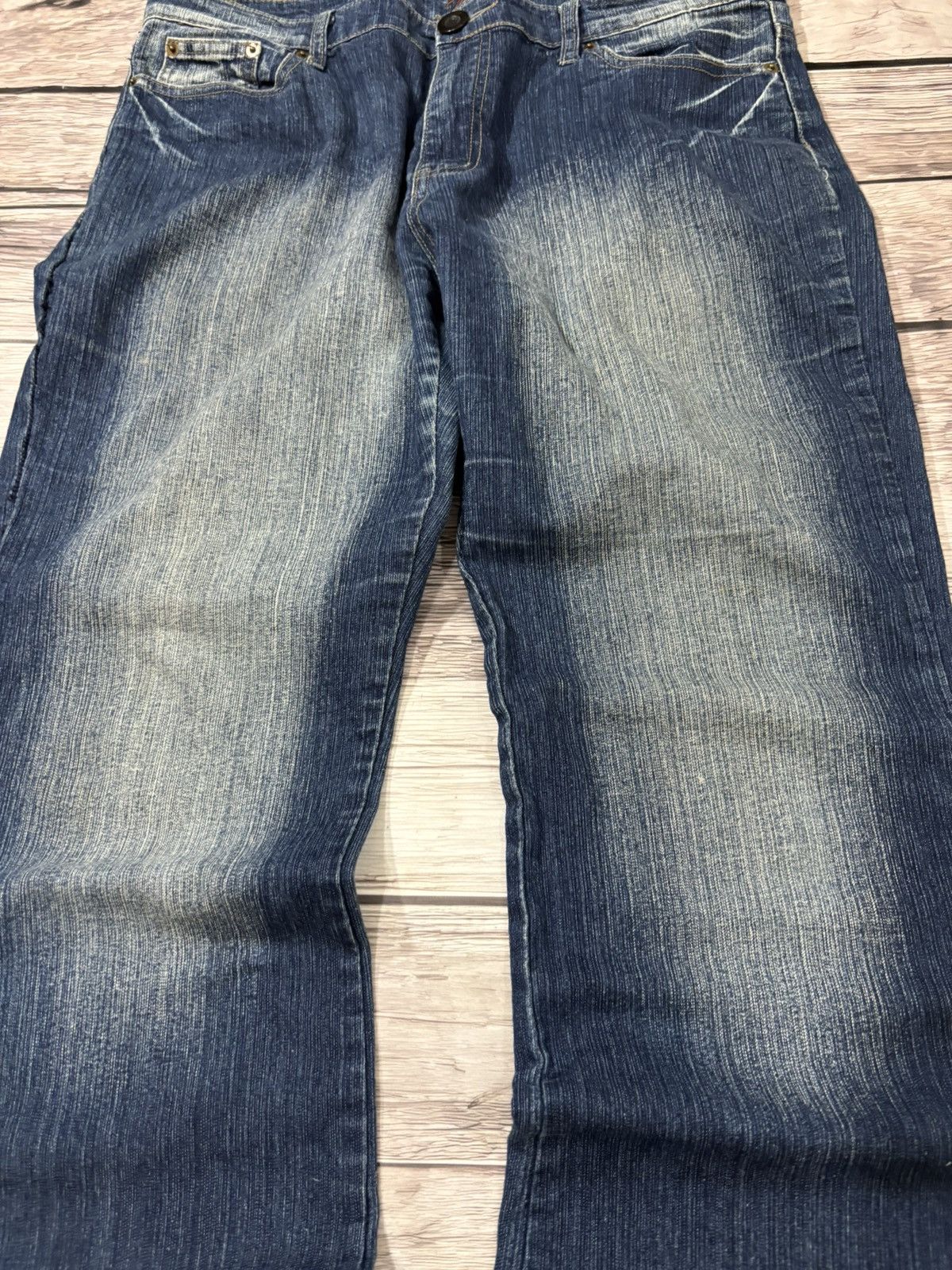Hysteric Glamour × Japanese Brand y2k Flared Hysteric Glamour Japanese Denim Washed CRazy Size US 34 / EU 50 - 2 Thumbnail