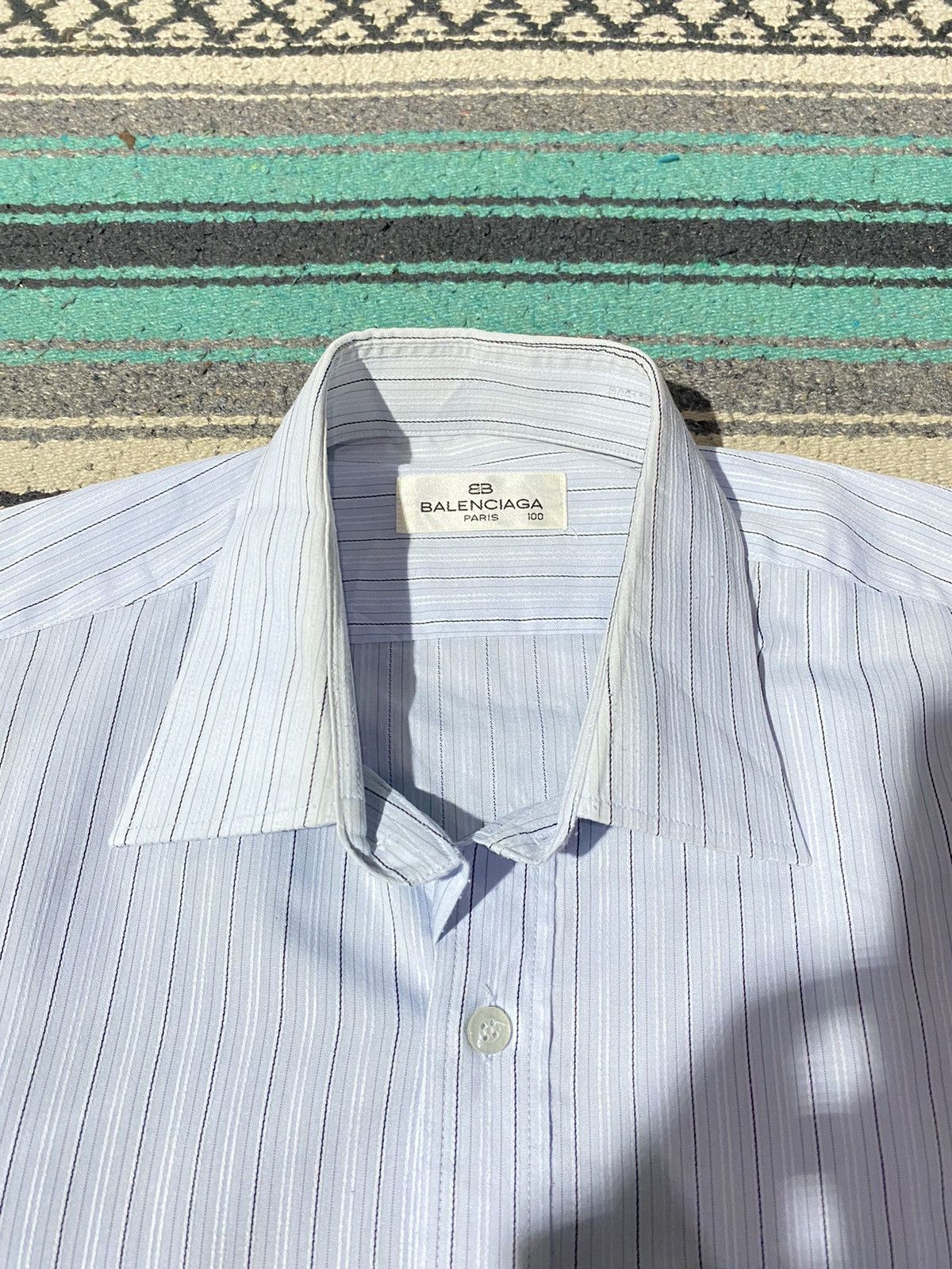 Balenciaga Balenciaga Striped Shirt Size US L / EU 52-54 / 3 - 3 Thumbnail