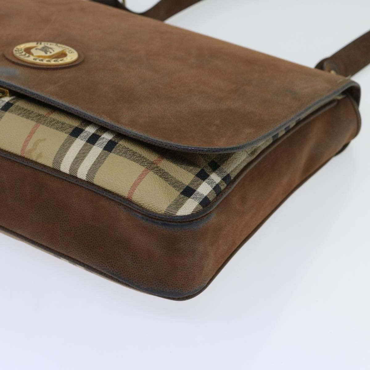 Burberry Burberry Nova Check Business Bag Pvc Leather Beige Size ONE SIZE - 9 Thumbnail