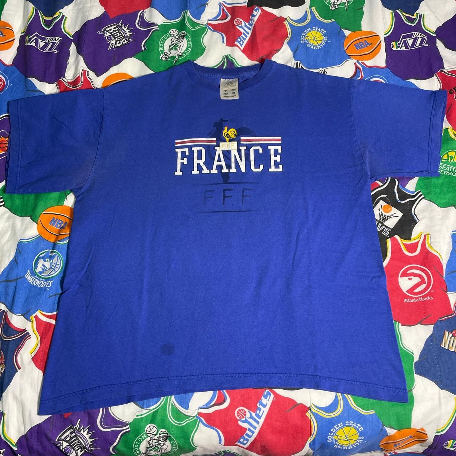Adidas × Vintage Vintage Adidas France FFF FIFA World Cup MLS Soccer Tee Size US XL / EU 56 / 4 - 1 Thumbnail
