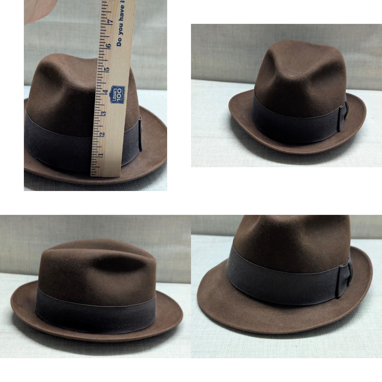 Avenue VINTAGE Dobbs Fedora Hat 7-3/8 Brown Fur Felted 1950s beaver? MEN Adult 7 3/8 Brown Fur Felted Fedora 1950s theme Mens Size ONE SIZE - 10 Thumbnail