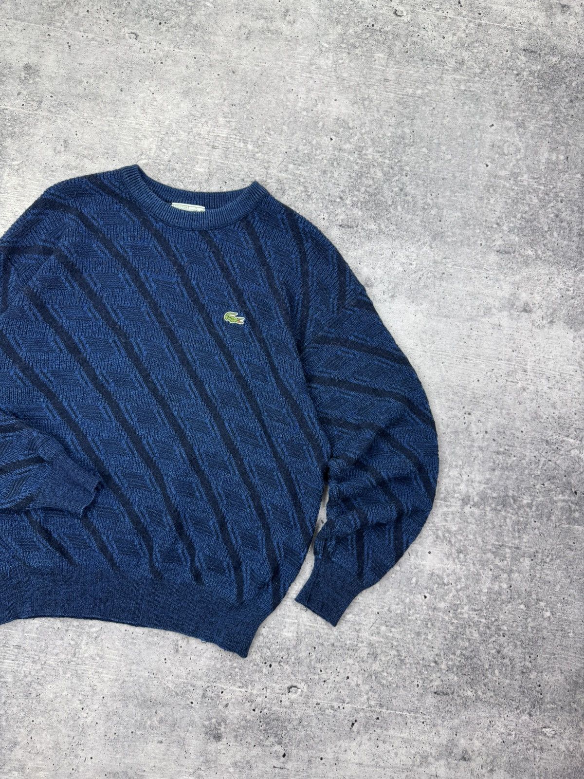 Lacoste Chemise Lacoste Vintage 90’s Style Wool Blue Sweater Men L Size US L / EU 52-54 / 3 - 2 Thumbnail