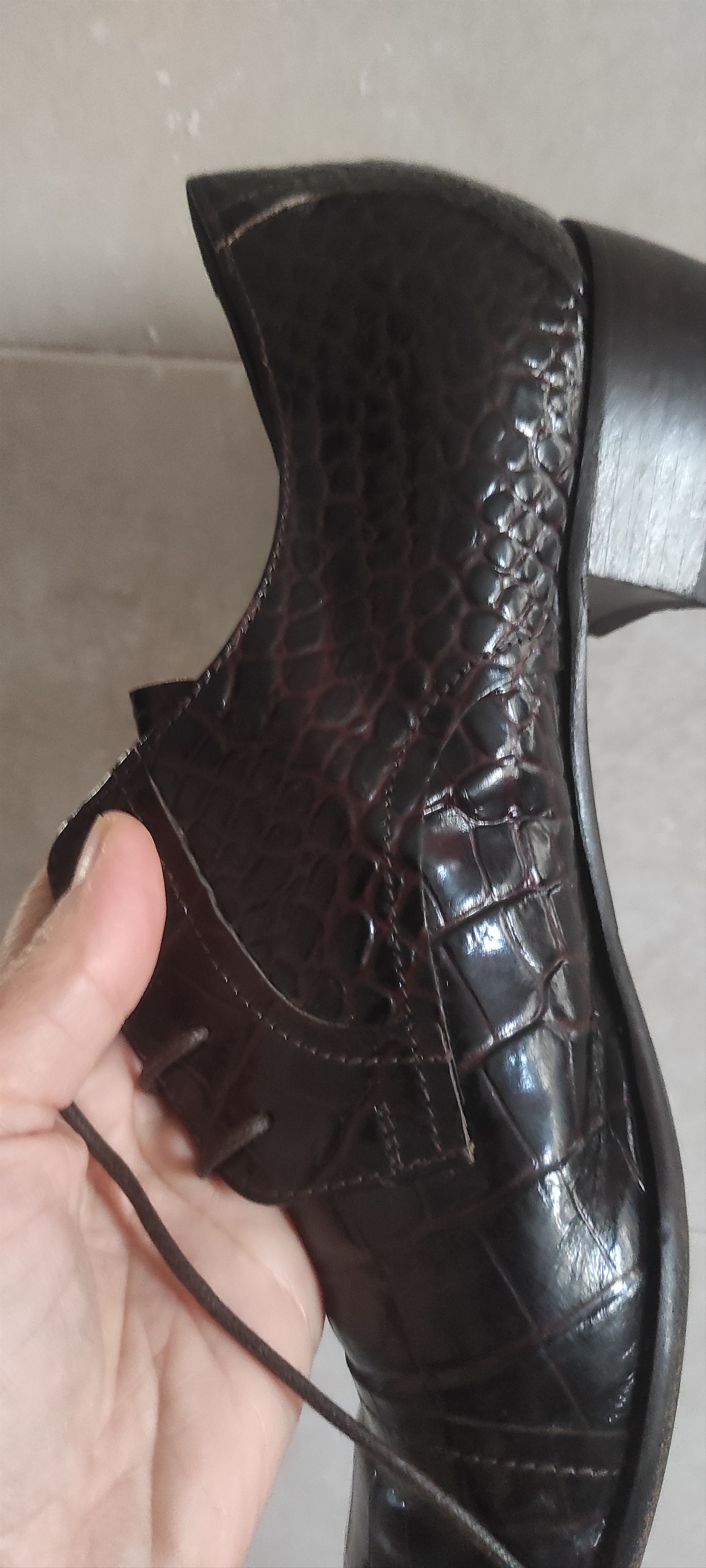 Other Laura Bellariva Crocodile Print Women's lace-up Shoes Size US 11 / IT 41 - 6 Thumbnail