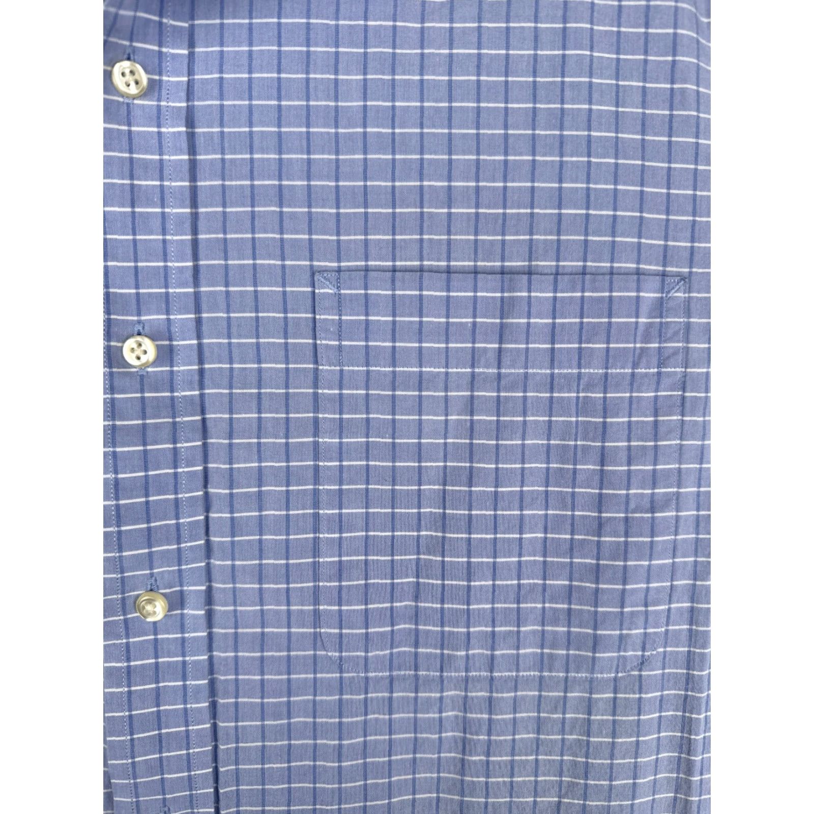Tommy Hilfiger Tommy Hilfiger Shirt Men Blue Plaid 100% Cotton Long Sleeve Slim Fit 15.5 Button-Up Size US M / EU 48-50 / 2 - 6 Thumbnail