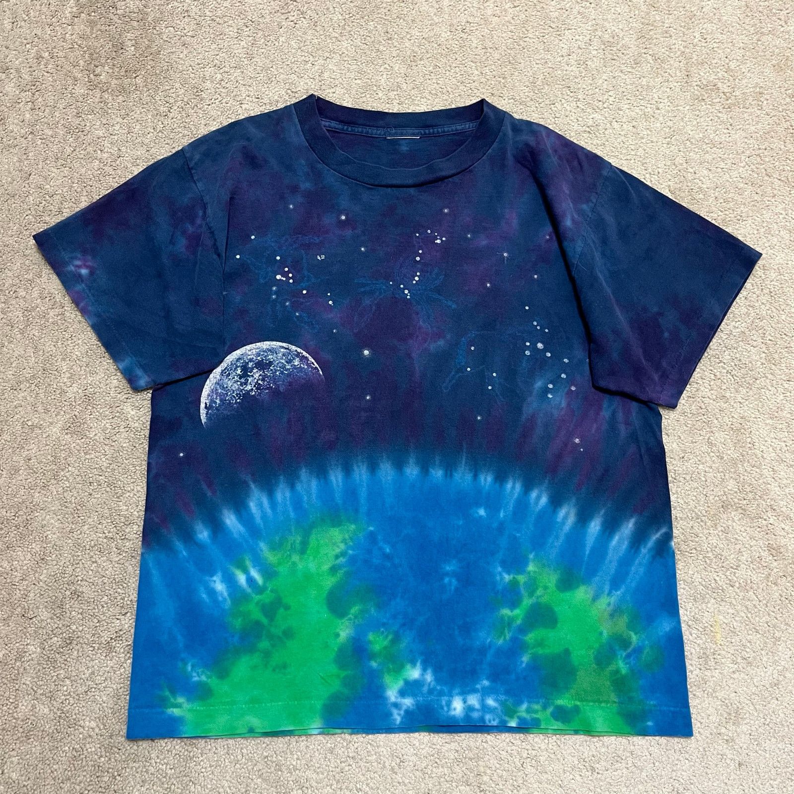 Other Vintage Outer Space Earth and Moon Tye Dyeish Shirt Medium Size US M / EU 48-50 / 2 - 1 Thumbnail