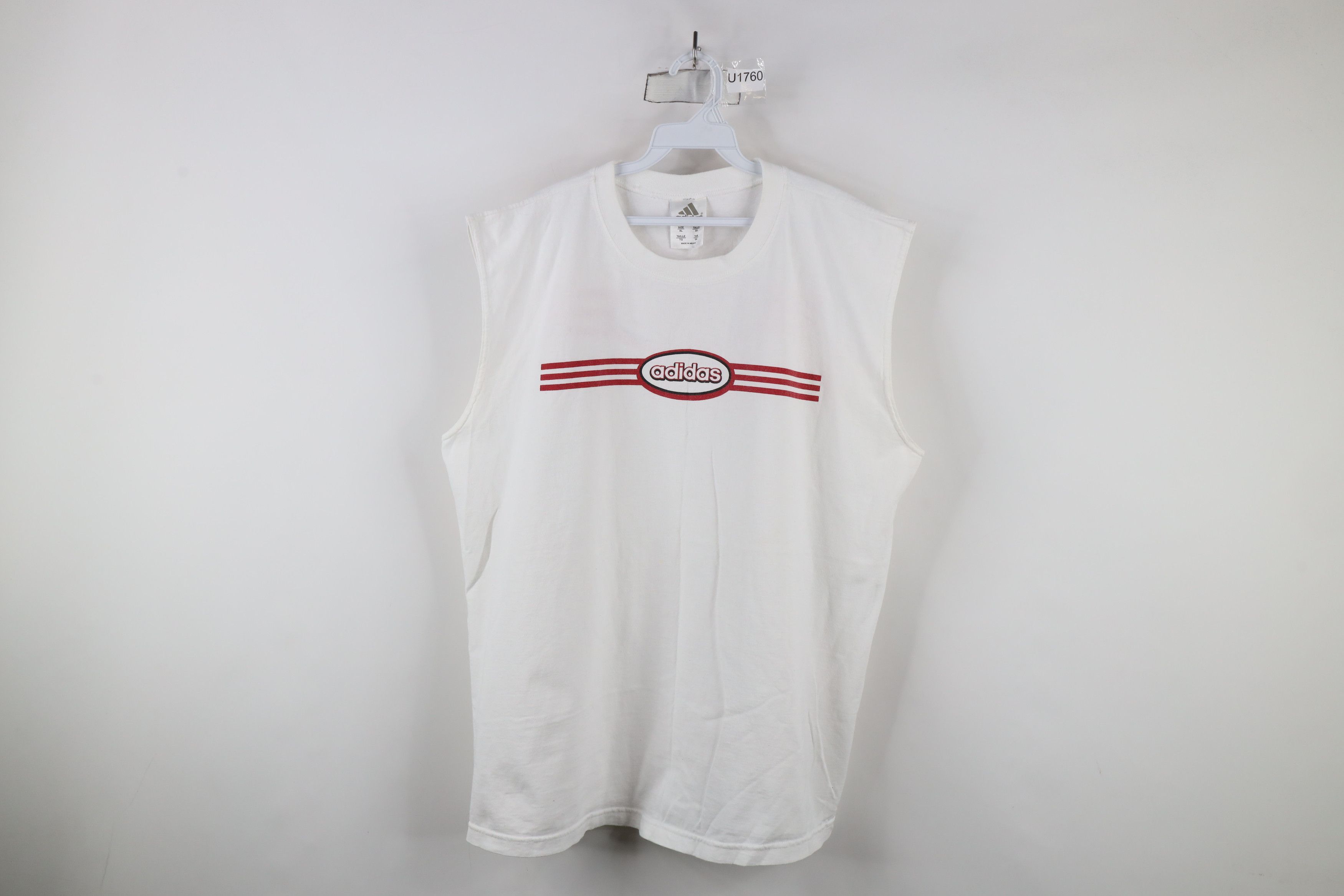 Adidas × Vintage Vintage Y2K 2004 Adidas Sleeveless Muscle T-Shirt Cotton Size US XL / EU 56 / 4 - 1 Thumbnail