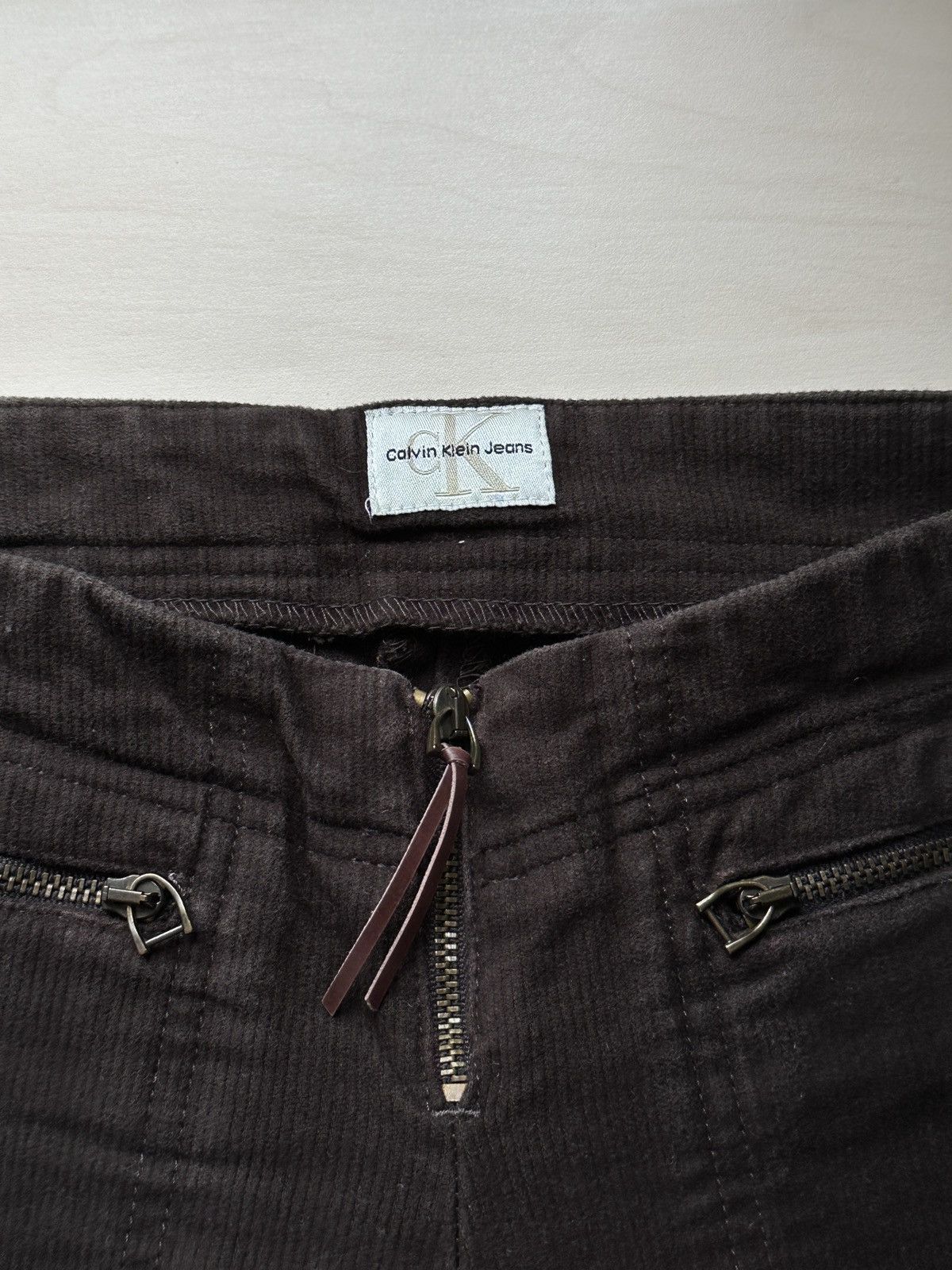 Calvin Klein × Vintage Vintage Calvin Klein Corduroy Bootcut Low Rice Pants 00s Size 26" / US 2 / IT 38 - 4 Thumbnail