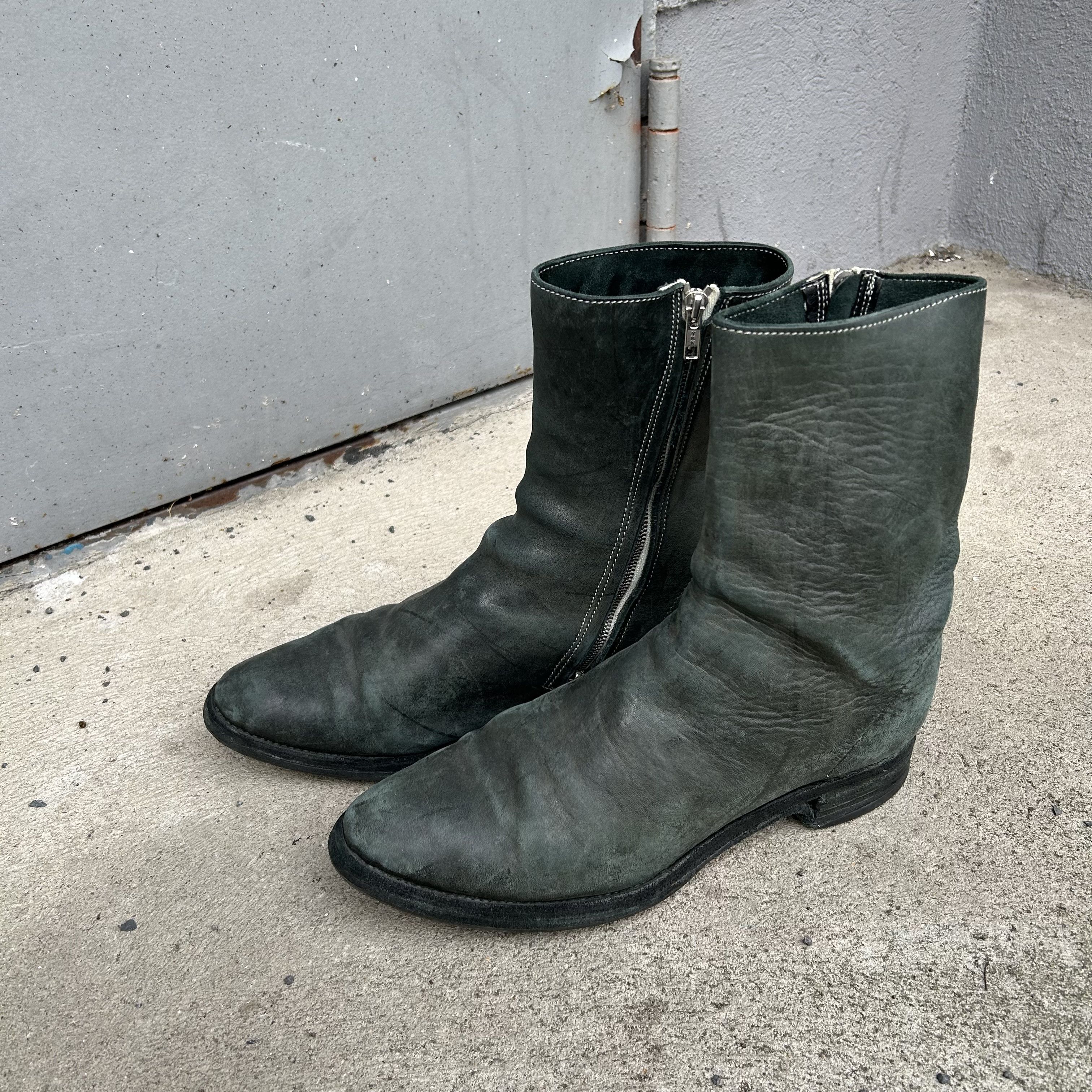 Carol Christian Poell CCP Carol Christian Poell Green Side-Zip No-Seam Boots Size US 11 / EU 44 - 3 Thumbnail