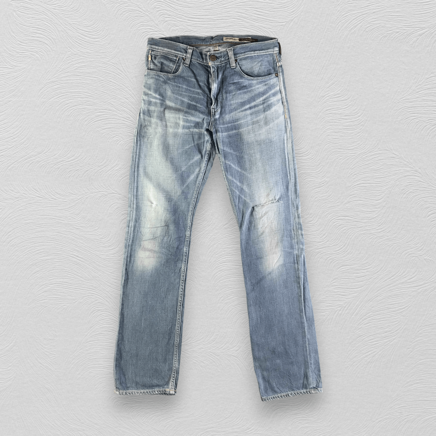 image of Japanese Back Number Jeans Faded Blue Denim Kj3155, Men's