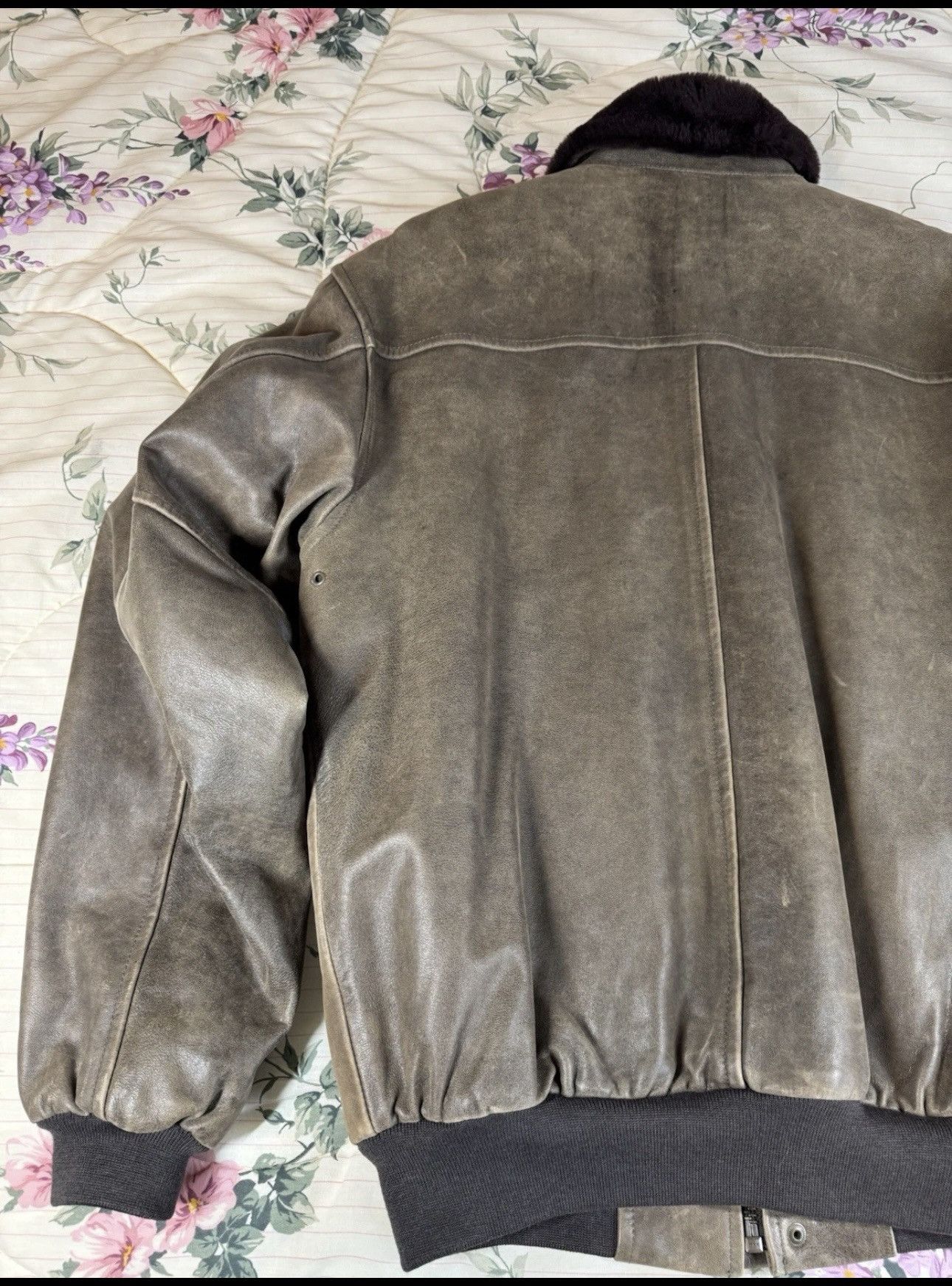 L.L. Bean L.L. Bean Brown Goatskin Leather Shearling Bomber Jacket S Size US S / EU 44-46 / 1 - 14 Thumbnail