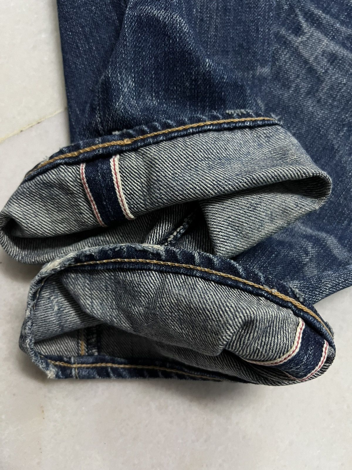 Japanese Brand Vintage Kuro Graphite Distressed Selvedge Jean Japan Size US 30 / EU 46 - 18 Thumbnail