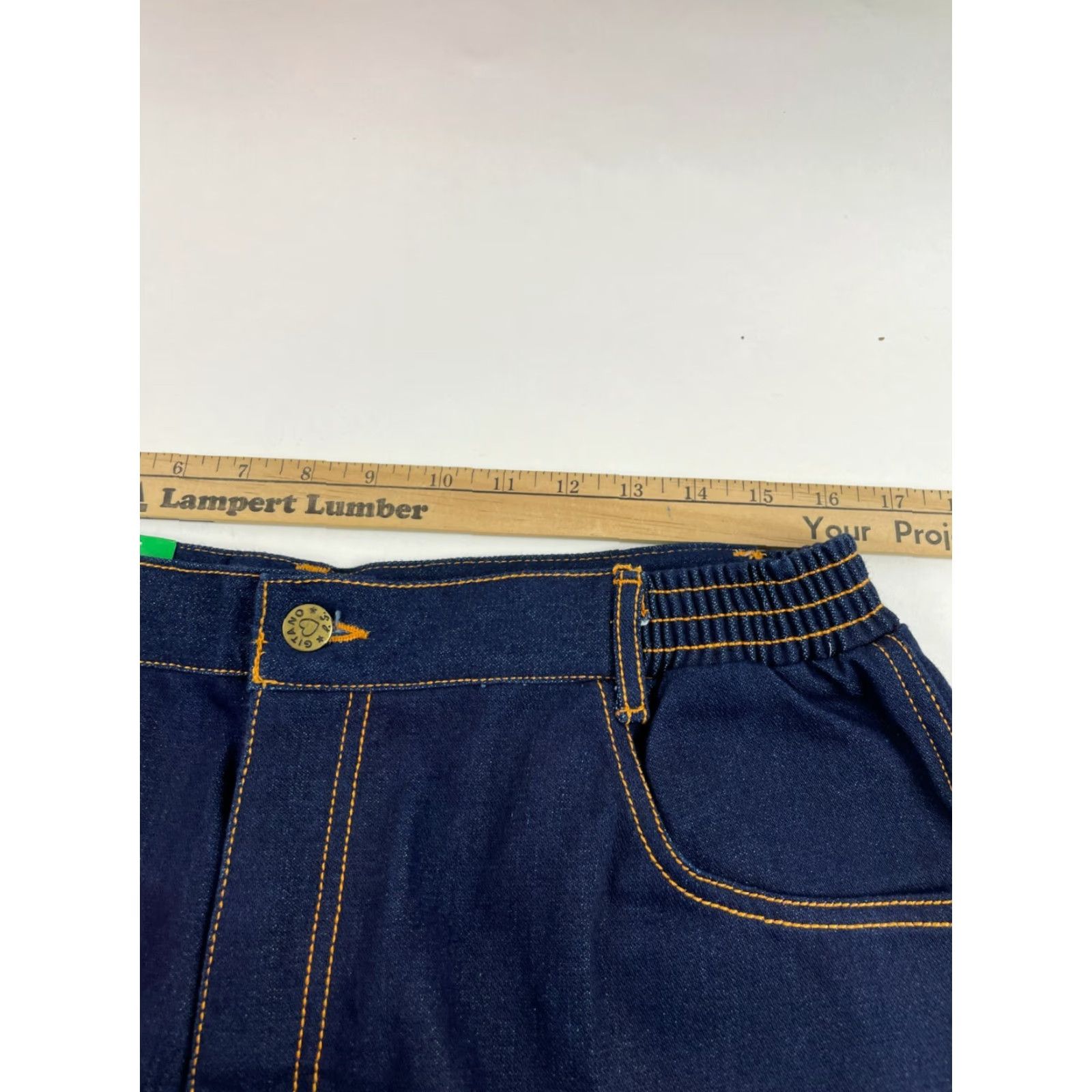 Vintage VINTAGE Gitano Jeans Womens 34 Blue Denim Short Length & Rise 27 Hemmed NWT Size 24" / US 00 / IT 34 - 3 Thumbnail