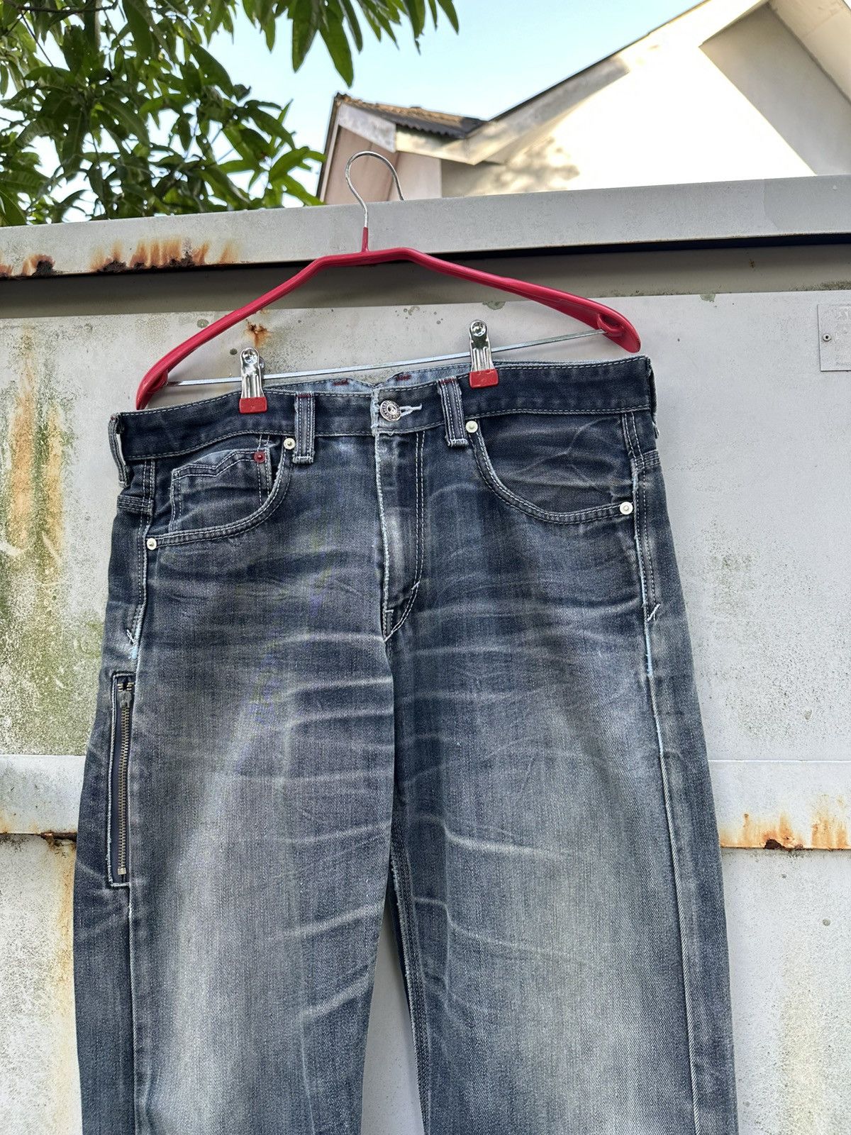 Levi's Vintage Clothing 👹Vintage Levis 569 Washed Baggy Jeans Size US 33 - 5 Thumbnail