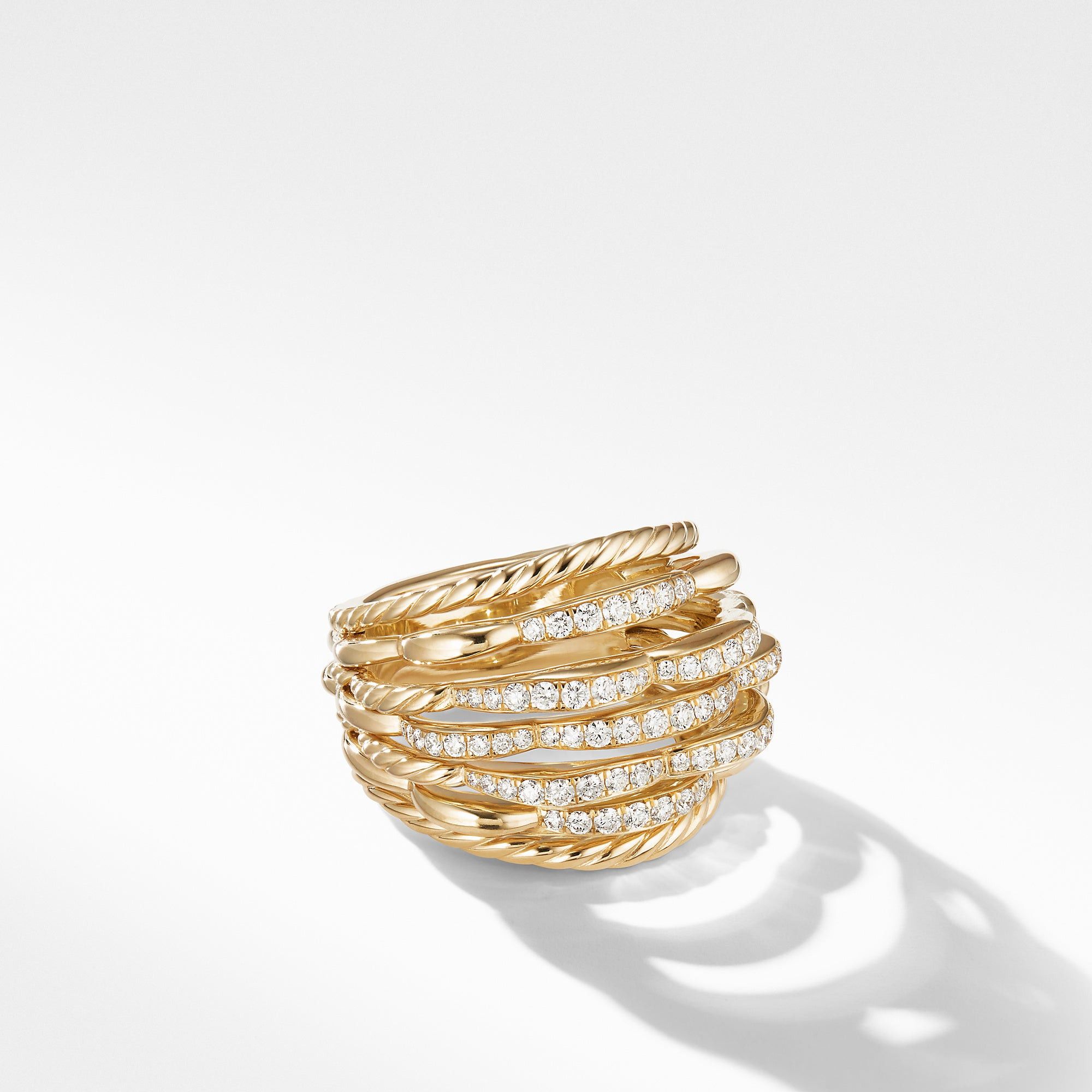 David Yurman o1w1db10325 Ring in 18K Yellow Gold with Diamonds Size ONE SIZE - 1 Preview