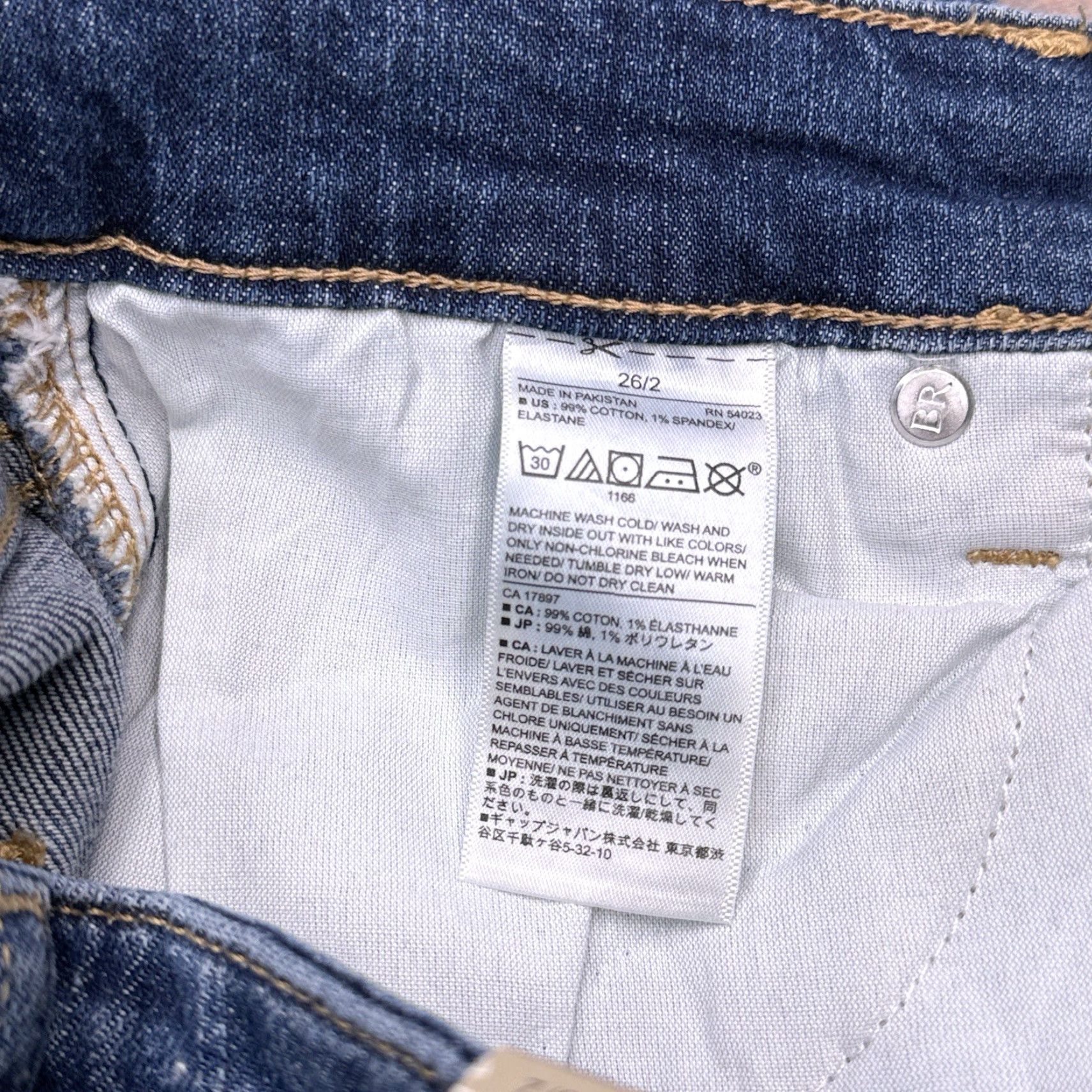 Banana Republic Banana Republic Denim Button Skirt Womens 2 High Rise Knee Length Blue Stretch Solid Pencil Skirt Regular Size 2 Womens Vintage No New with Tags Size 26" / US 2 / IT 38 - 5 Thumbnail