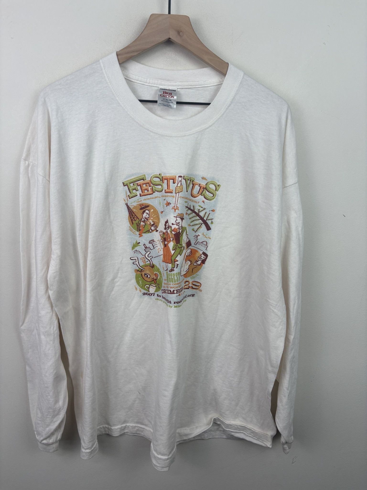 Jerzees Vintage Y2K "Festivus 2007" Pullover Longsleeve Size US XXL / EU 58 / 5 - 1 Thumbnail
