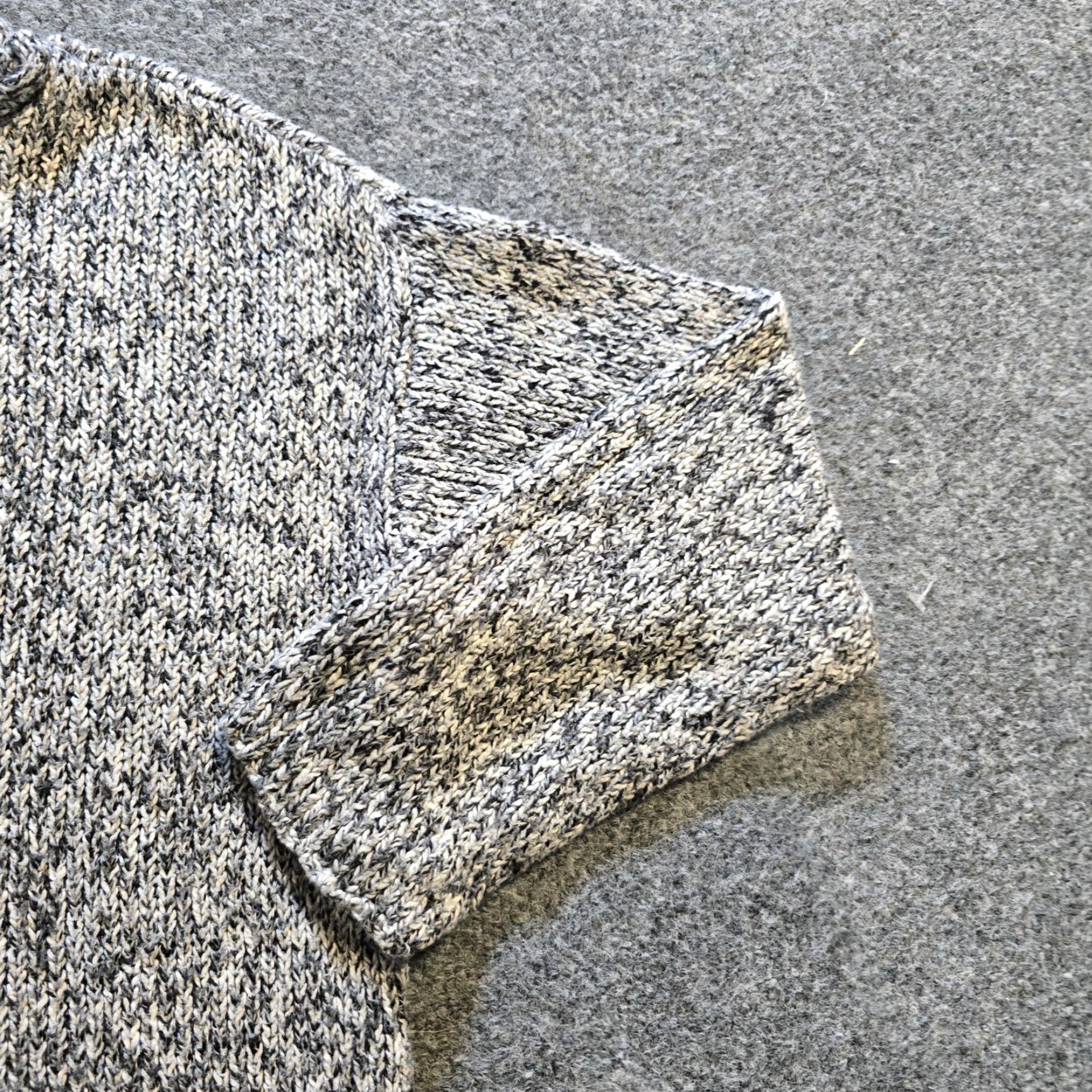 Vintage Lulu B Sweater Womens Small Gray Textured Knit Round Neck Pocket Casual Basic Size S / US 4 / IT 40 - 4 Thumbnail