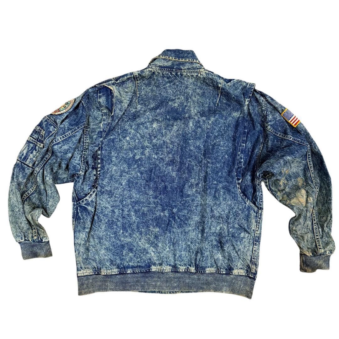 Vintage US AIR FORCE Denime Vintage Jacket Size US L / EU 52-54 / 3 - 2 Thumbnail