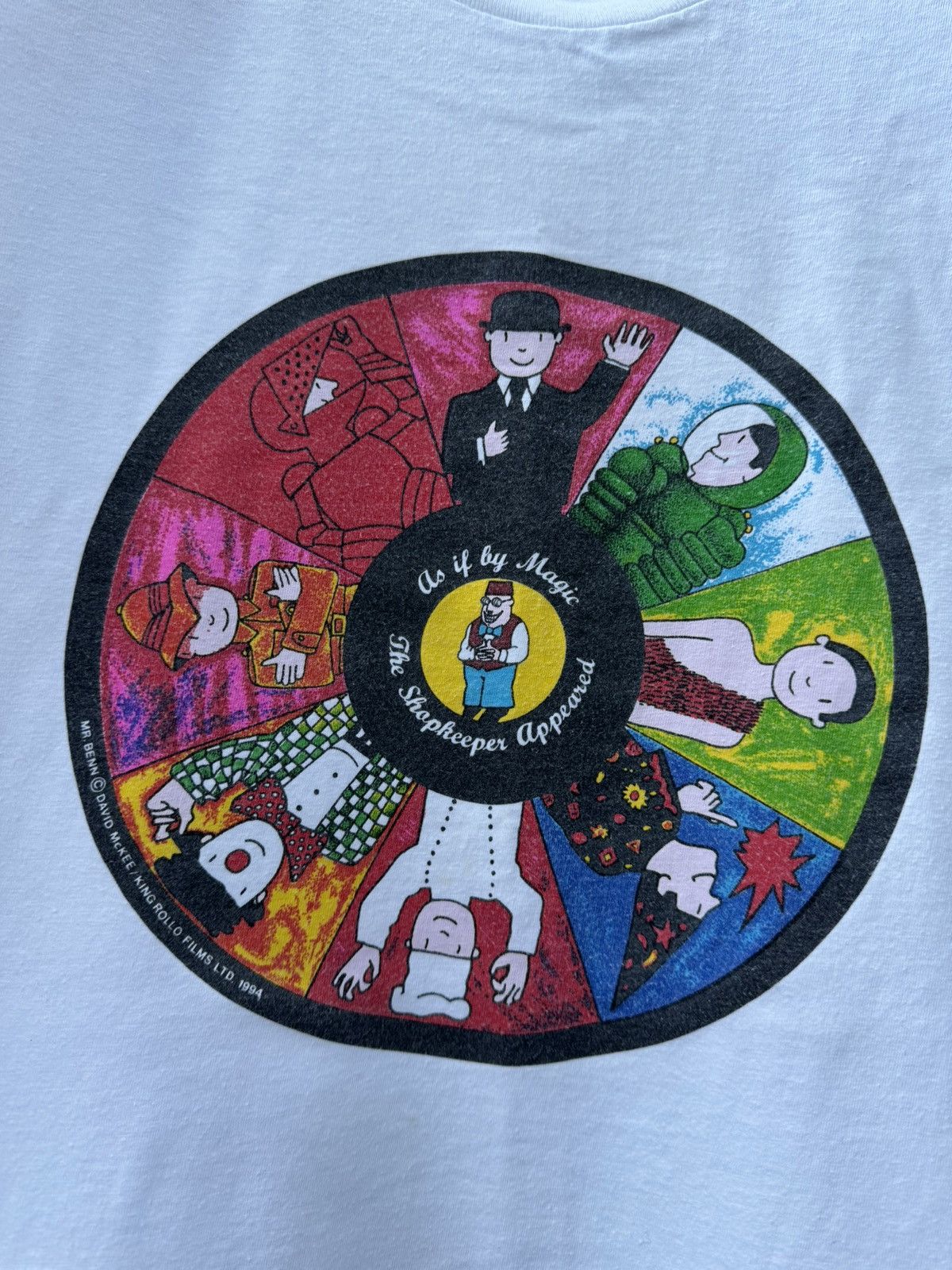 Vintage Vintage Mr. Benn T-shirt 1994 David McKee King Rollo Tee Size US XL / EU 56 / 4 - 6 Thumbnail
