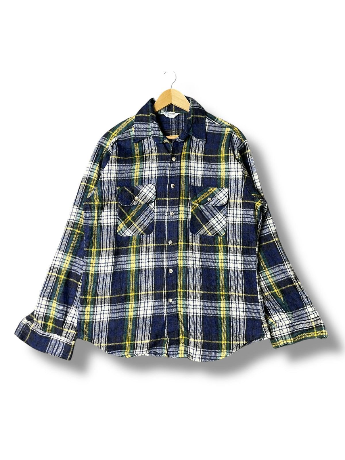 FiveBrother × Vintage Five Brother Brand Wool Flannel Button Up (58) Size US L / EU 52-54 / 3 - 1 Thumbnail