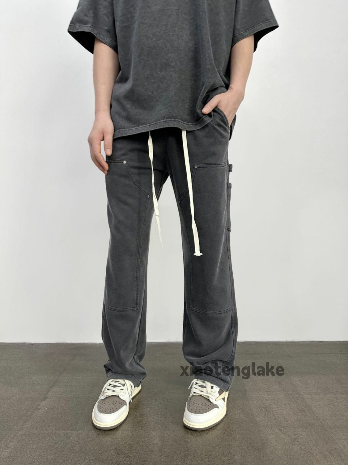 Jean × Vintage washed faded skate hiphop utility carpenter sweatpants Size US 34 / EU 50 - 2 Thumbnail