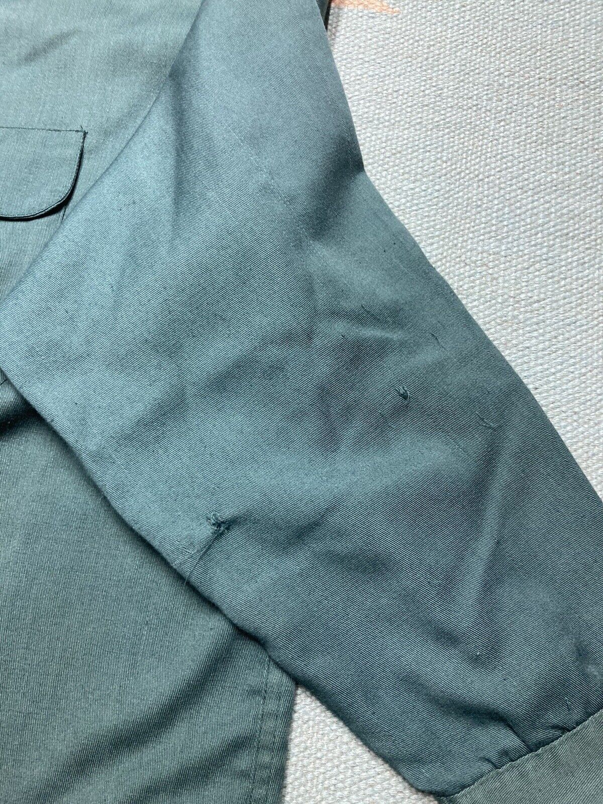 Vintage VTG 50s 60s work shirt twill selvedge gussets distressed XXL Size US XXL / EU 58 / 5 - 4 Thumbnail