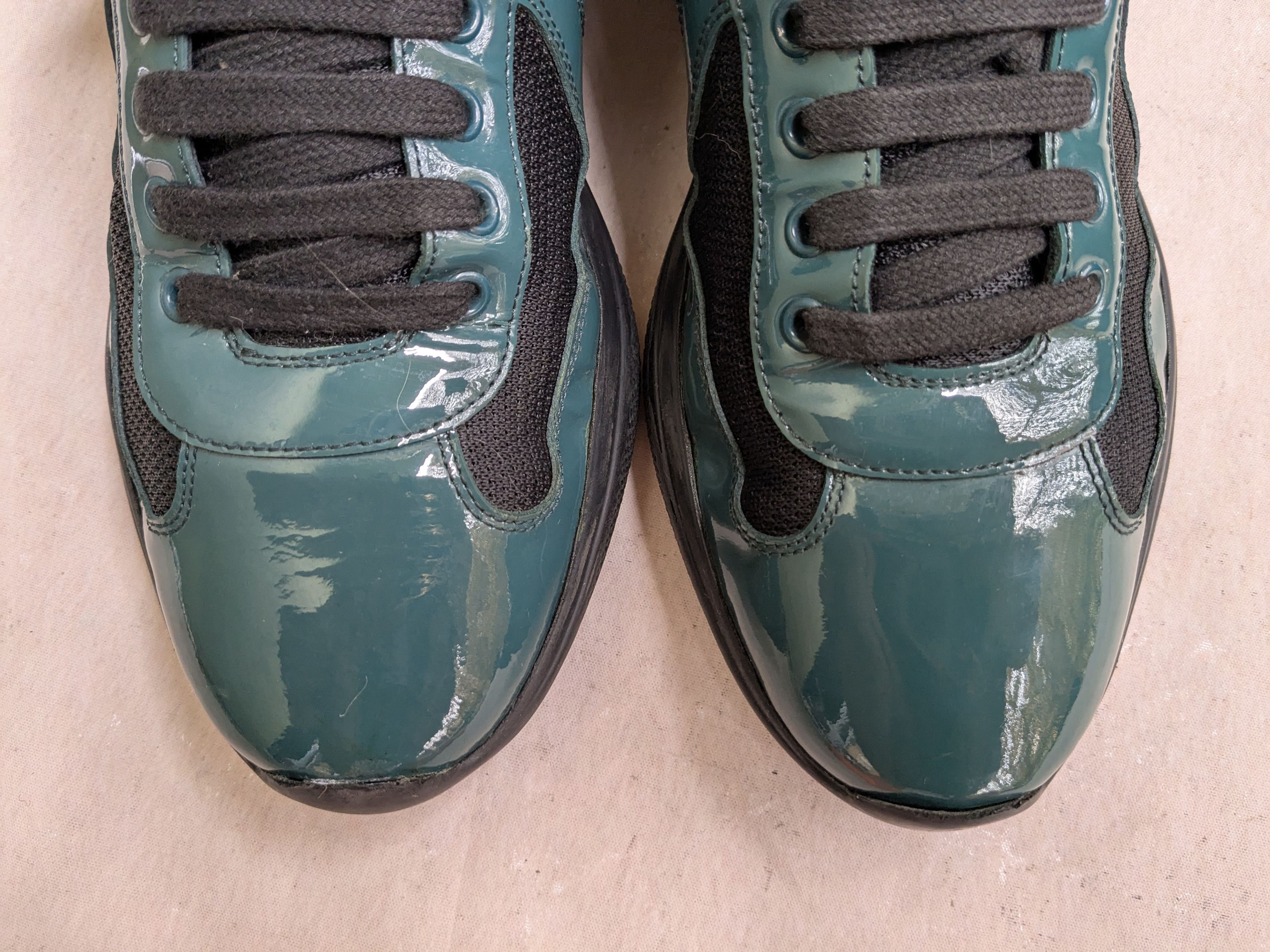 Prada Prada America's Cup Green Black Patent Leather 9 Size US 9 / EU 42 - 3 Thumbnail