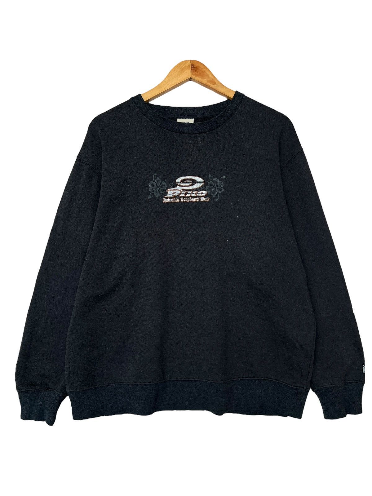 Vintage Vintage Piko Hawaii Surf Big Logo Black Sweatshirt Size US L / EU 52-54 / 3 - 2 Thumbnail