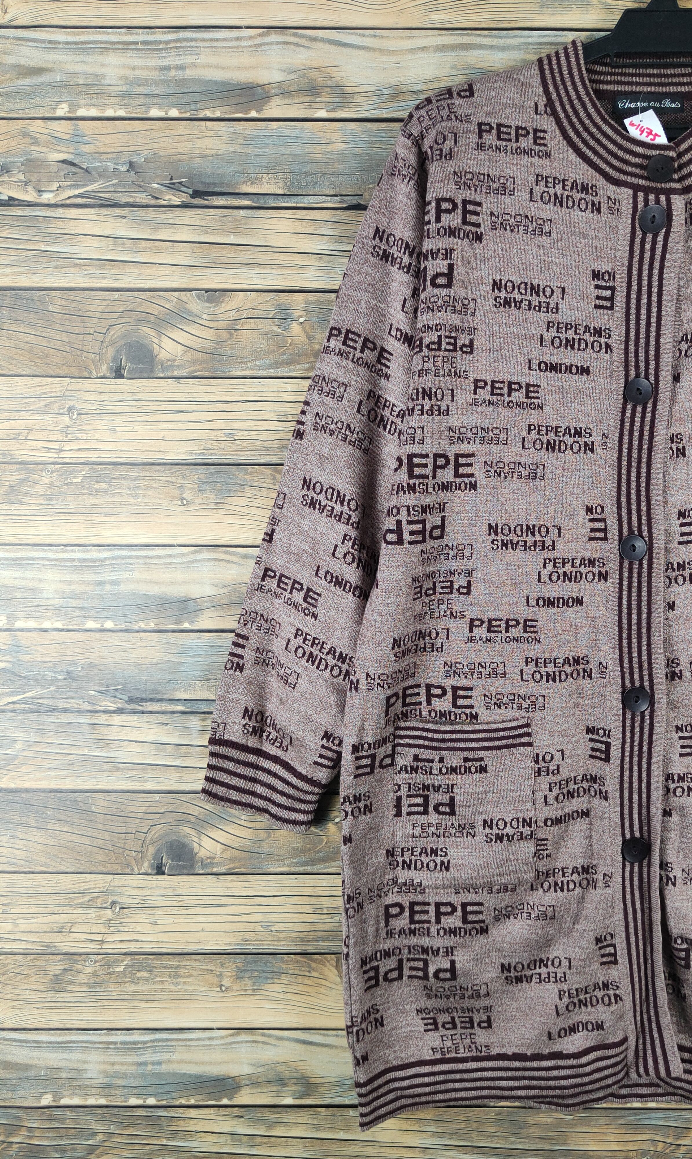 Homespun Knitwear × Japanese Brand Chasse au Bais Brown Knitwear Long Cardigan #W1475 Size L / US 10 / IT 46 - 3 Thumbnail