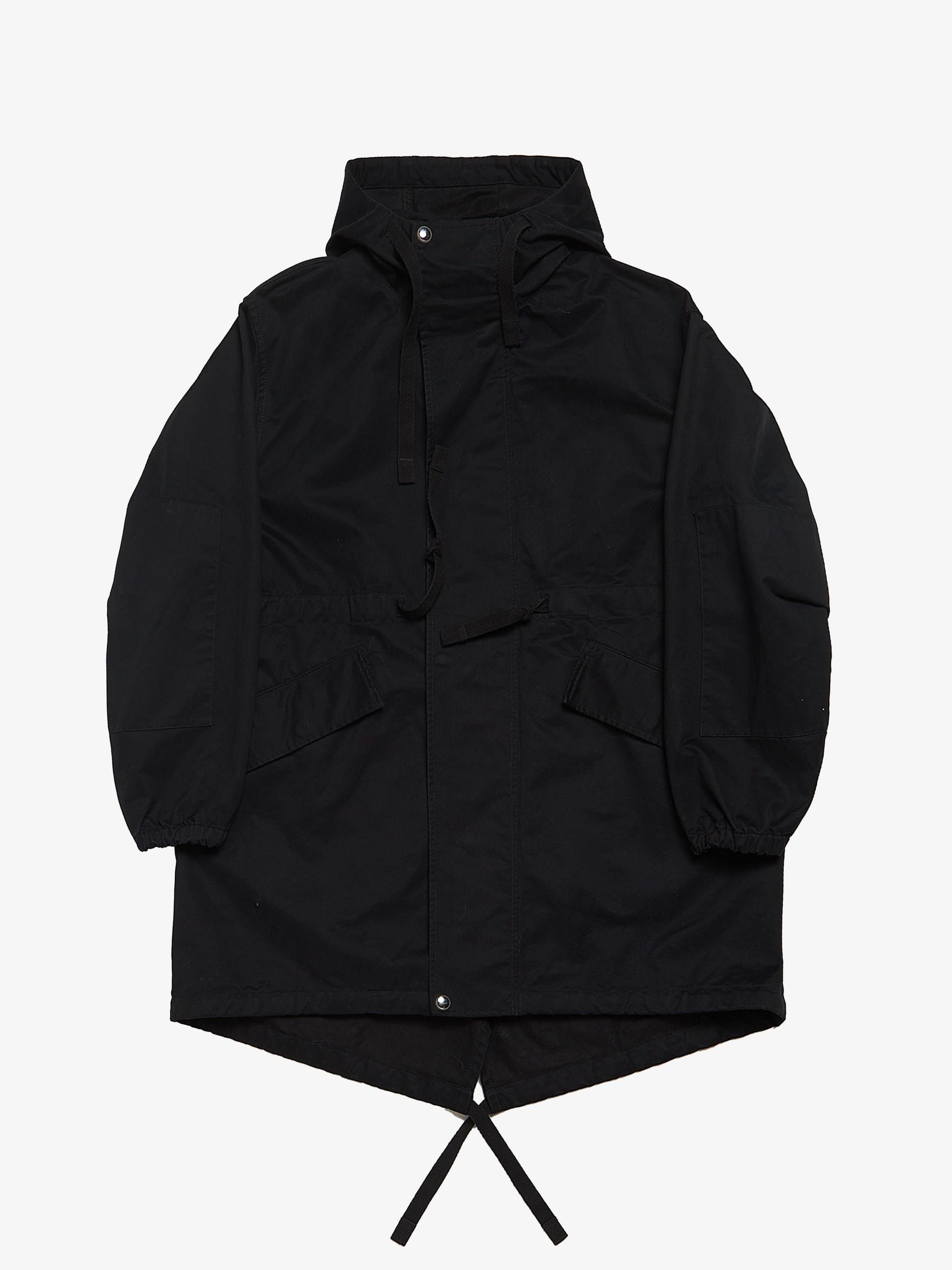 Acne Studios Black Hooded Cotton Parka Size US M / EU 48-50 / 2 - 1 Thumbnail
