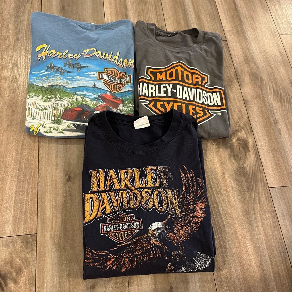 Harley Davidson Lot of 3 Harley Davidson Motorcycle Casual Shirts Men XL Size US XL / EU 56 / 4 - 1 Thumbnail