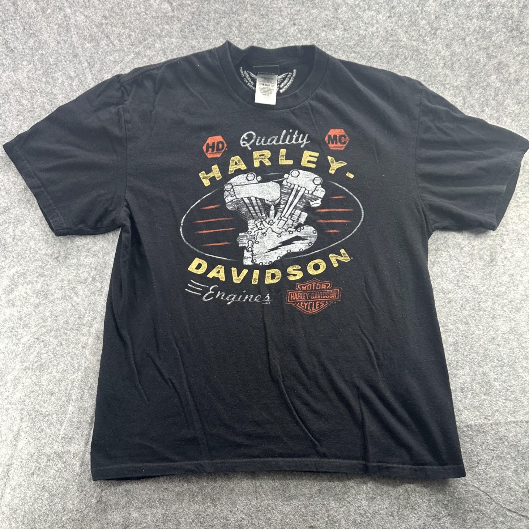 Harley Davidson Harley Davidson Shirt Mens Extra Large Black Route 66 Engine Graphic Tee Mens Size US XL / EU 56 / 4 - 2 Thumbnail