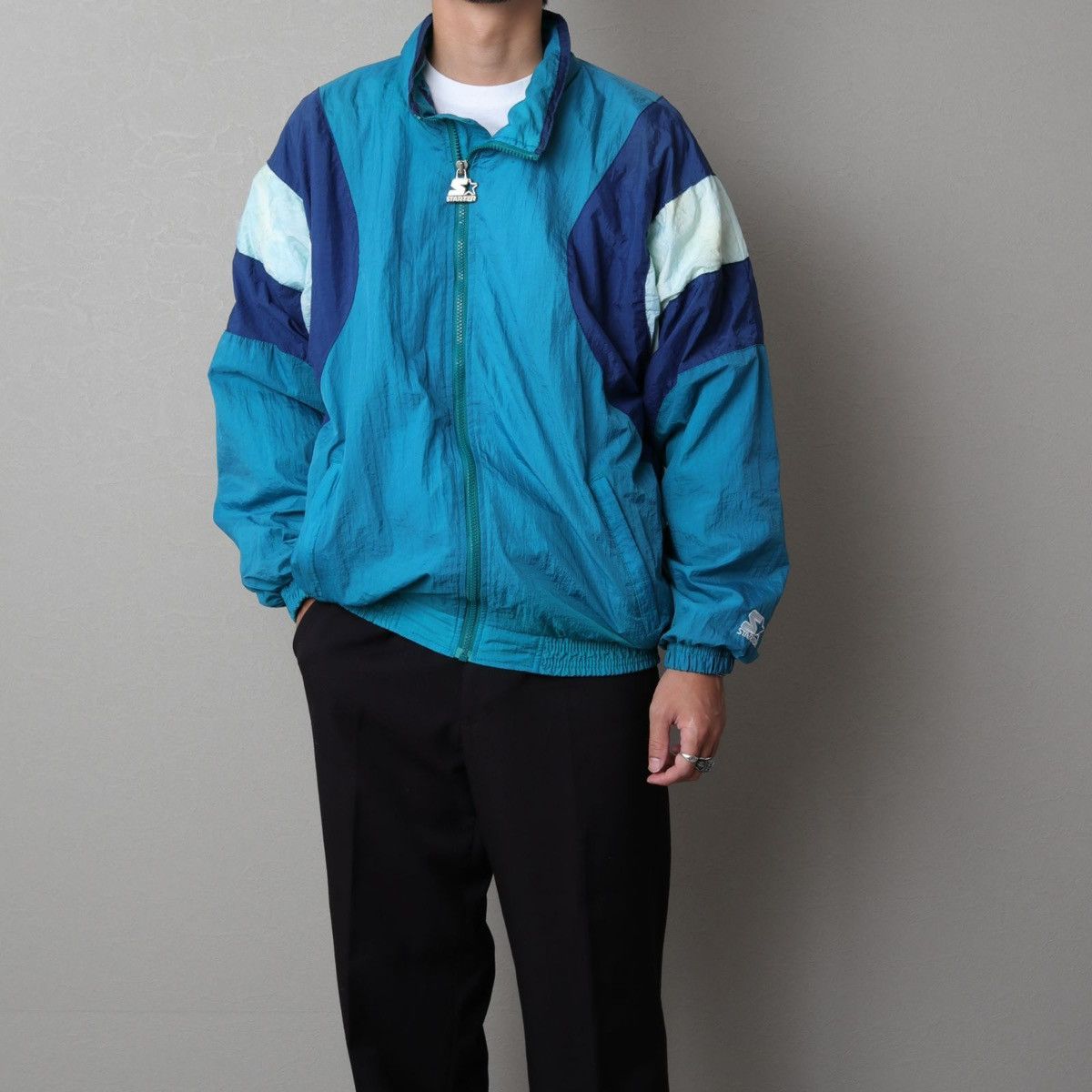 Starter VINTAGE 1990'S STARTER MEN'S NYLON SPORTS JACKET Size US XL / EU 56 / 4 - 2 Thumbnail