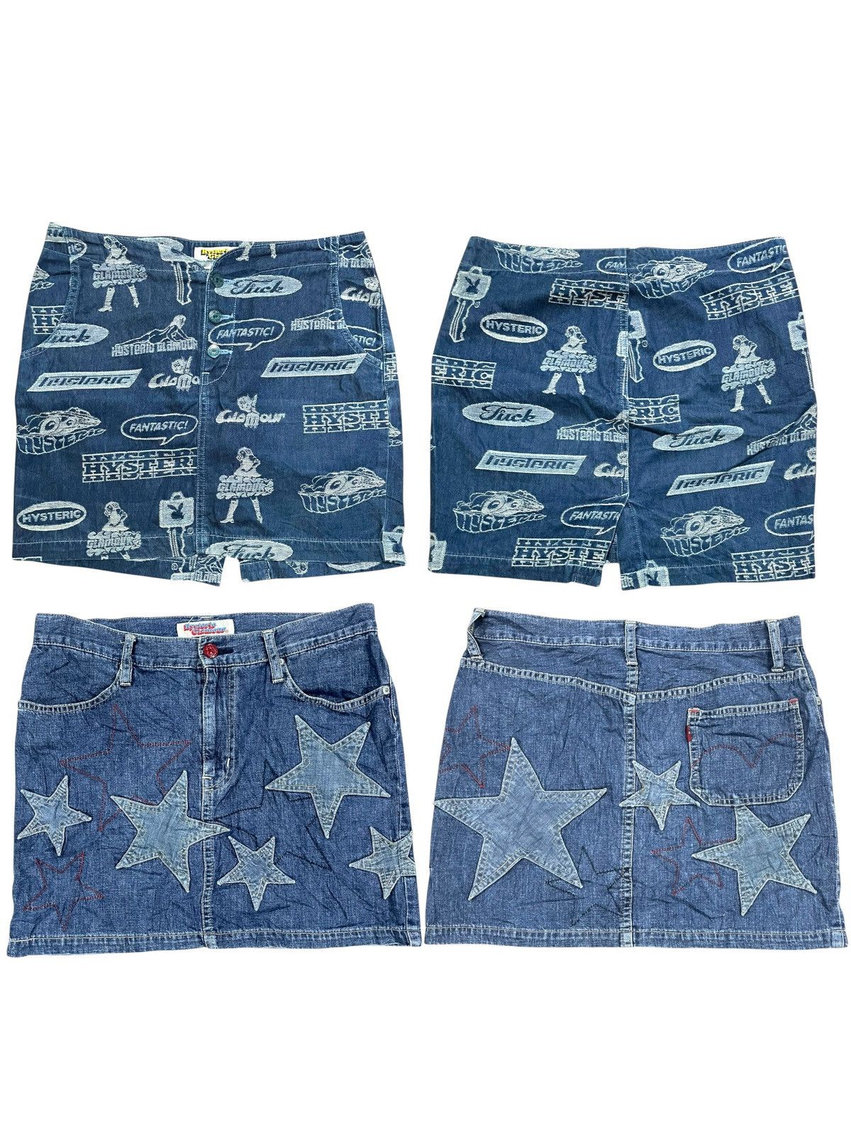 RARE🔥Hysteric Glamour 90s Skirts W30" L14.5" Sz M Lot of 2