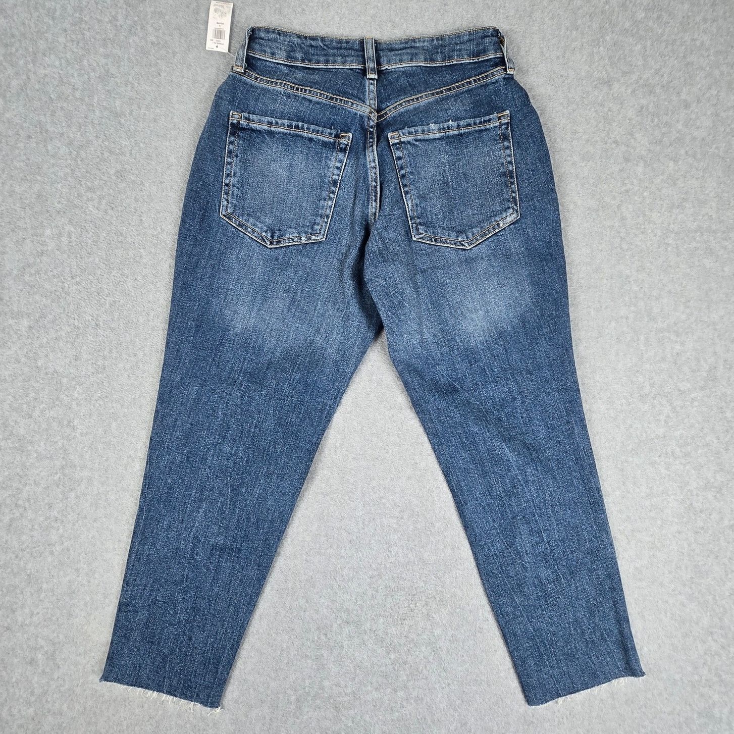 Old Navy Old Navy 2P Curvy OG Straight Distressed Jeans Raw Hem Size 26" / US 2 / IT 38 - 2 Thumbnail