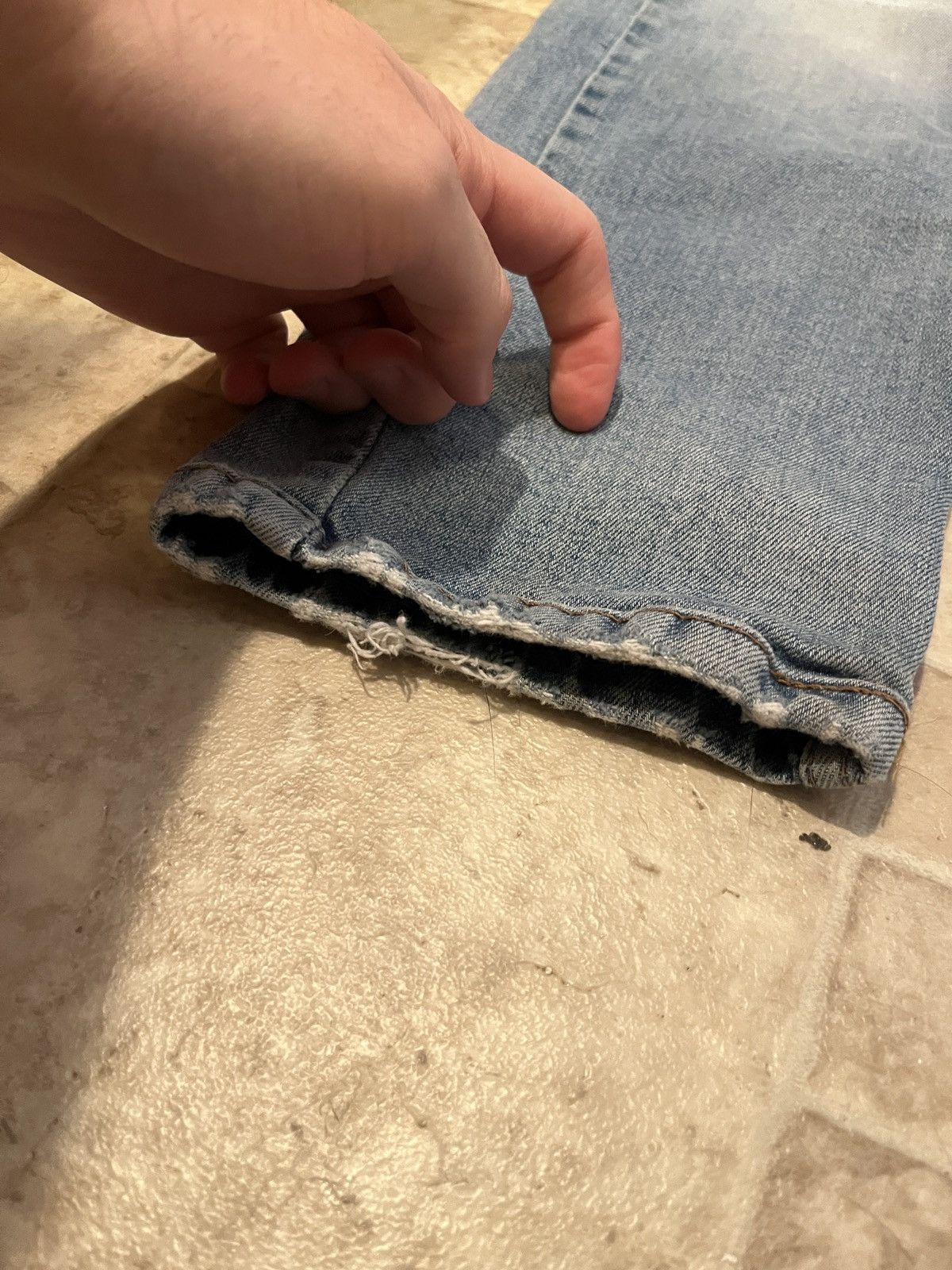 Levi's Levi’s 511 Denim Distressed Blue Jeans Waist 32 Length 30 Size US 32 / EU 48 - 4 Thumbnail